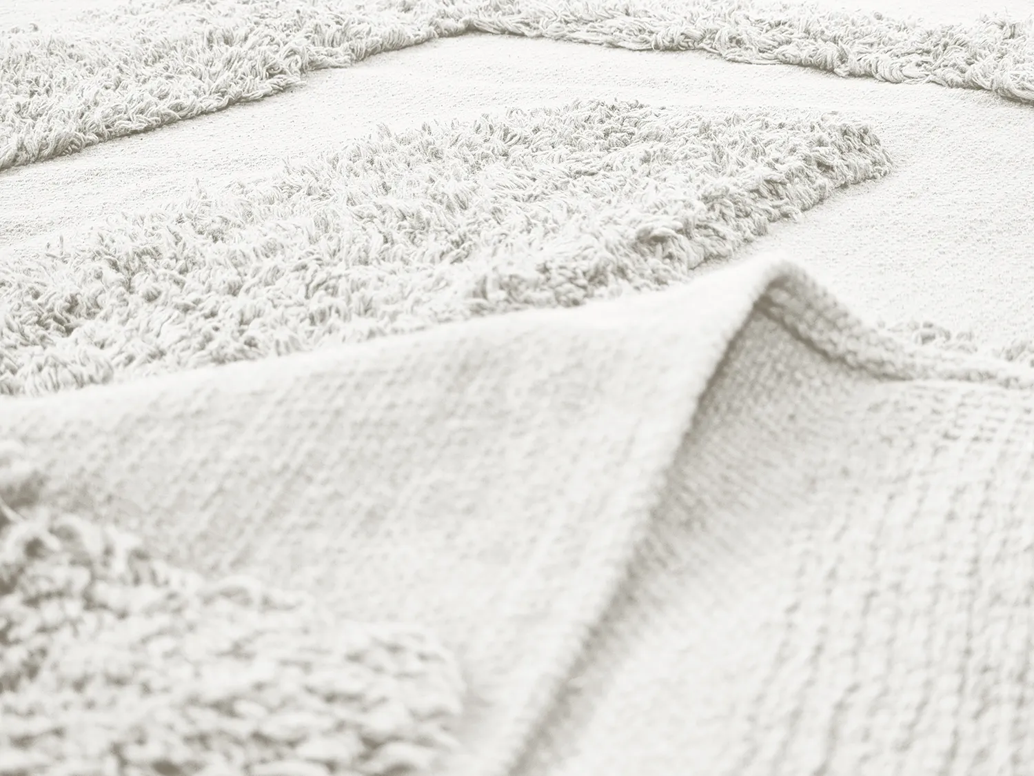 Runde tepper - Alexa Natural Cotton Shaggy (offwhite)