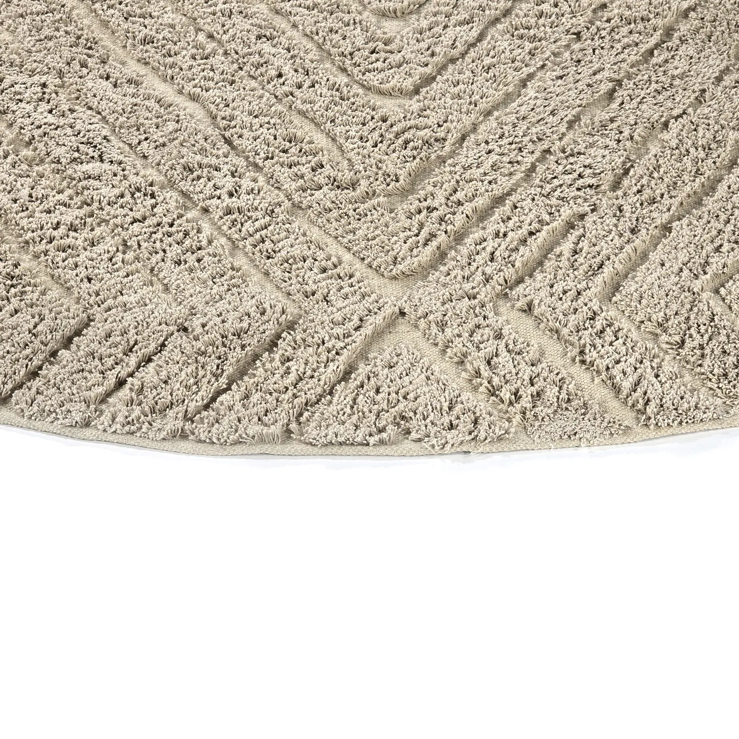 Runde tepper - Amberley Natural Cotton Shaggy (beige)