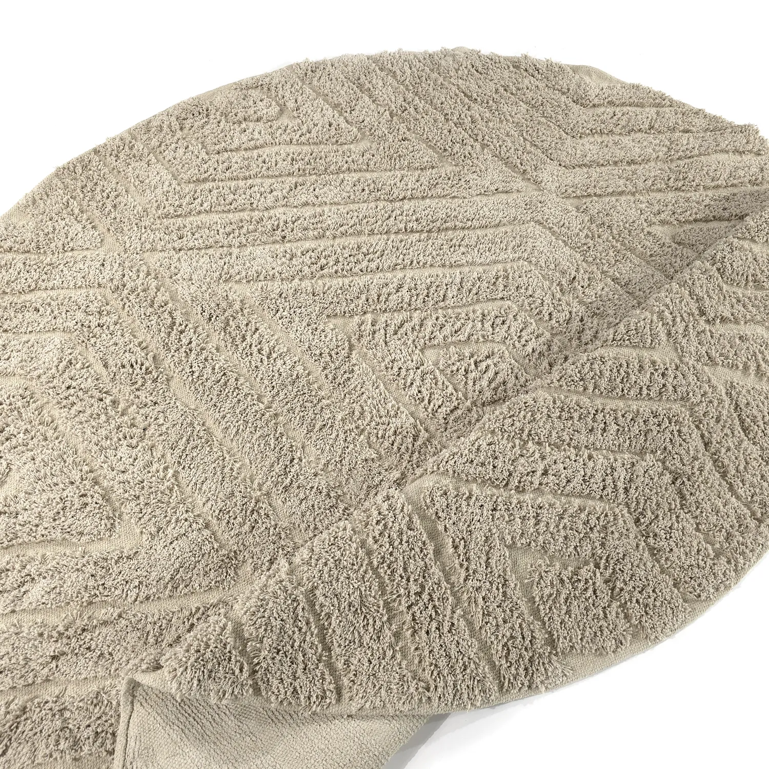 Runde tepper - Amberley Natural Cotton Shaggy (beige)