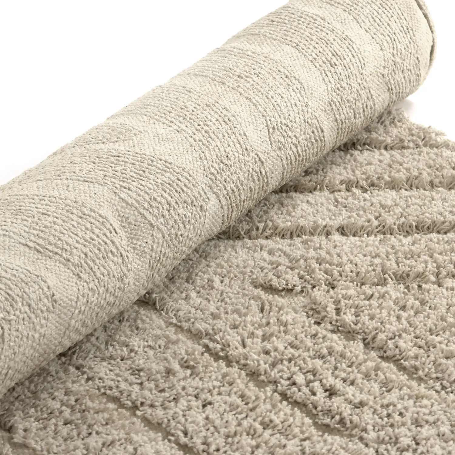 Runde tepper - Amberley Natural Cotton Shaggy (beige)