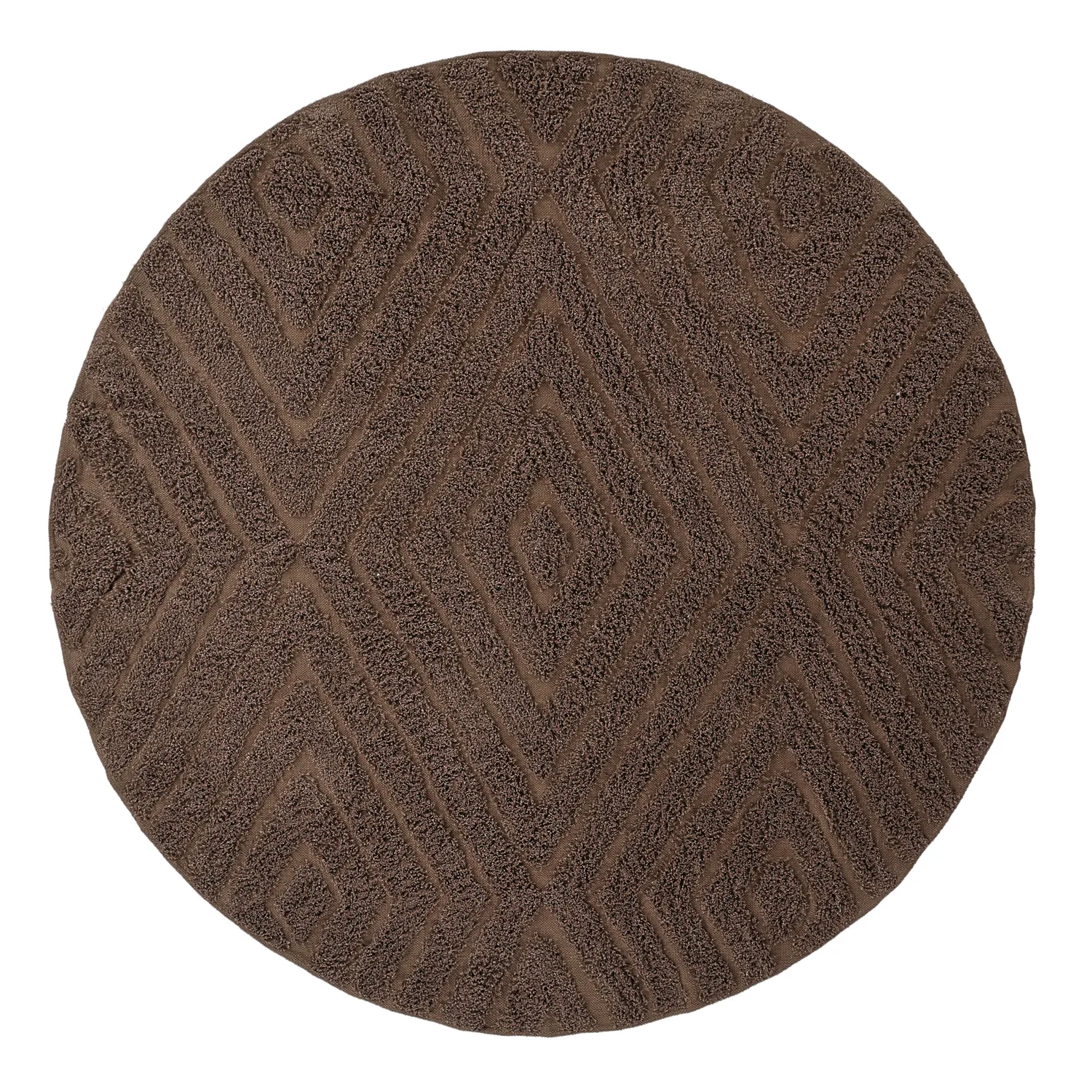 Runde tepper - Amberley Natural Cotton Shaggy (brun)