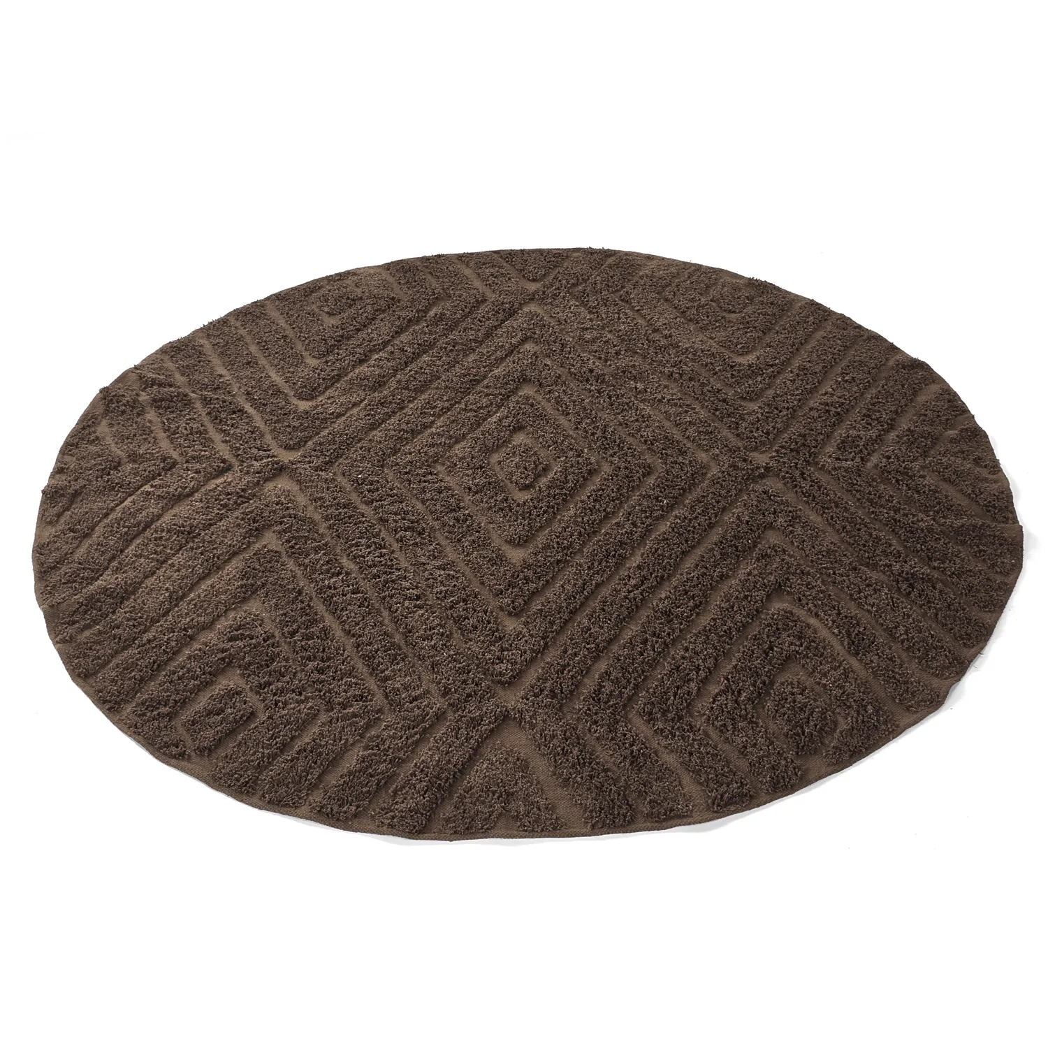 Runde tepper - Amberley Natural Cotton Shaggy (brun)