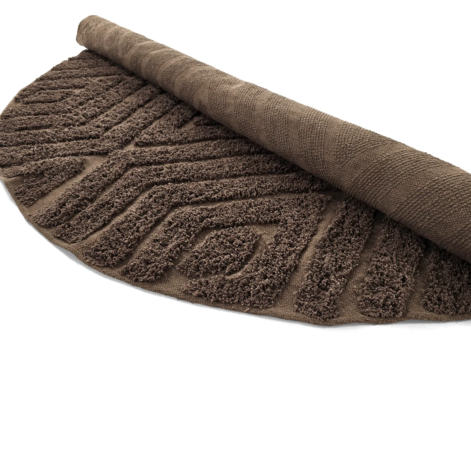 Runde tepper - Amberley Natural Cotton Shaggy (brun)