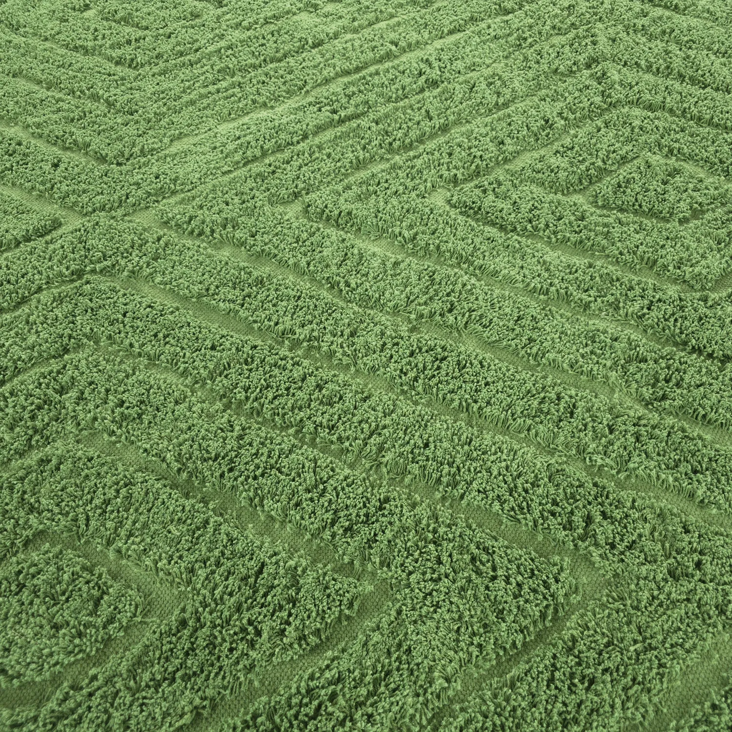 Ryetepper - Amberley Natural Cotton Shaggy (grønn)