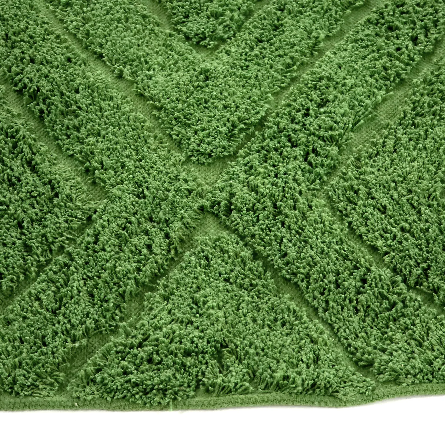 Runde tepper - Amberley Natural Cotton Shaggy (grønn)