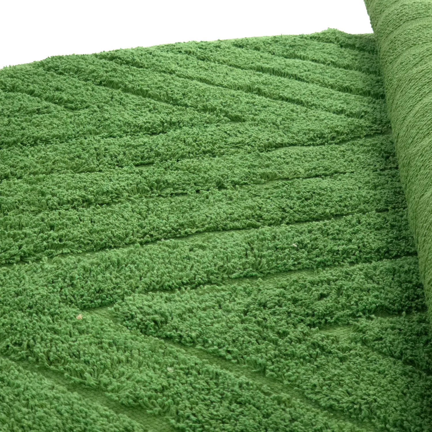 Runde tepper - Amberley Natural Cotton Shaggy (grønn)