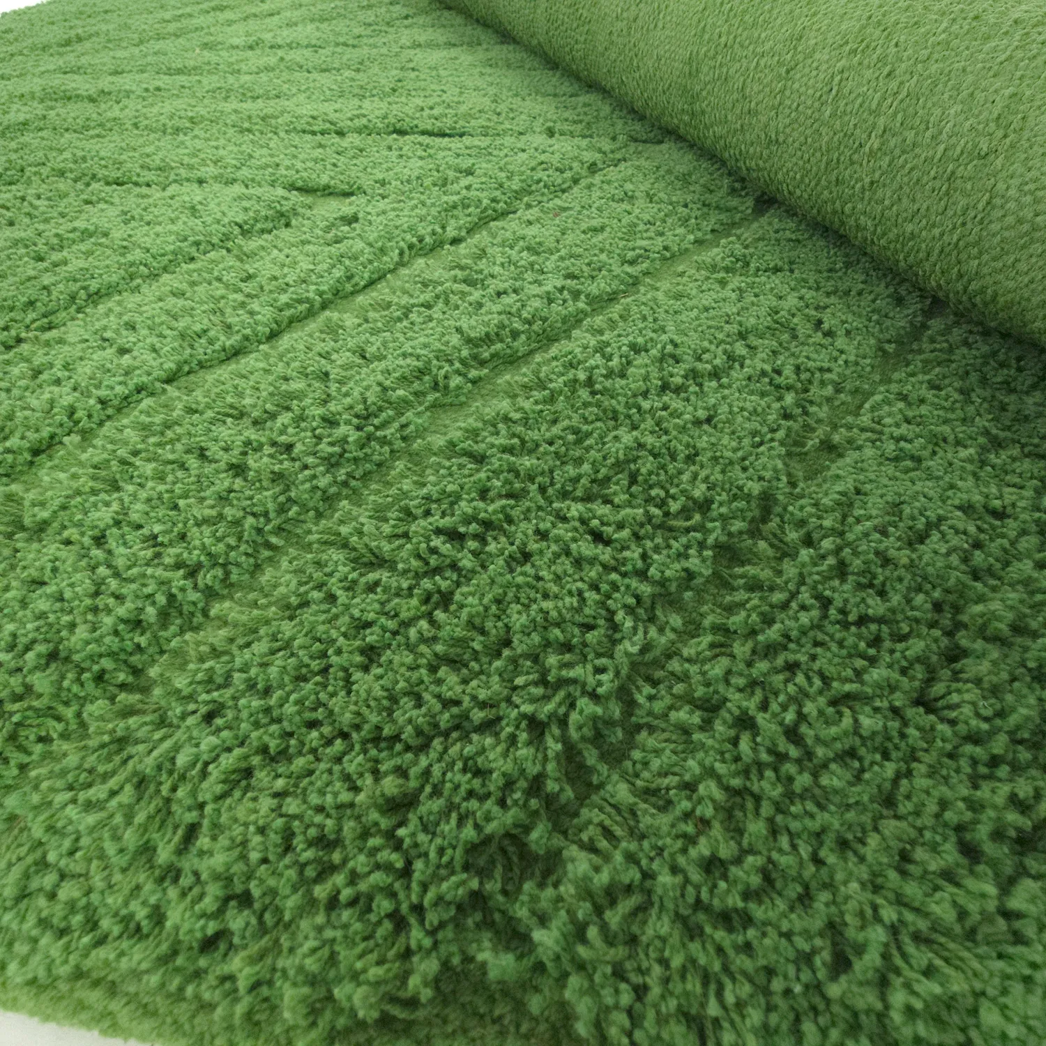 Runde tepper - Amberley Natural Cotton Shaggy (grønn)