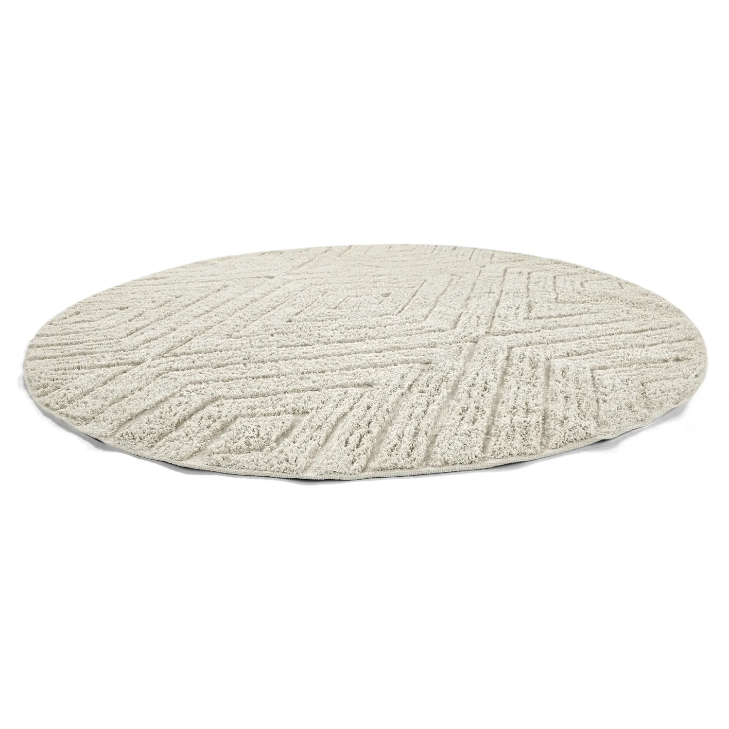 Runde tepper - Amberley Natural Cotton Shaggy (off-white)