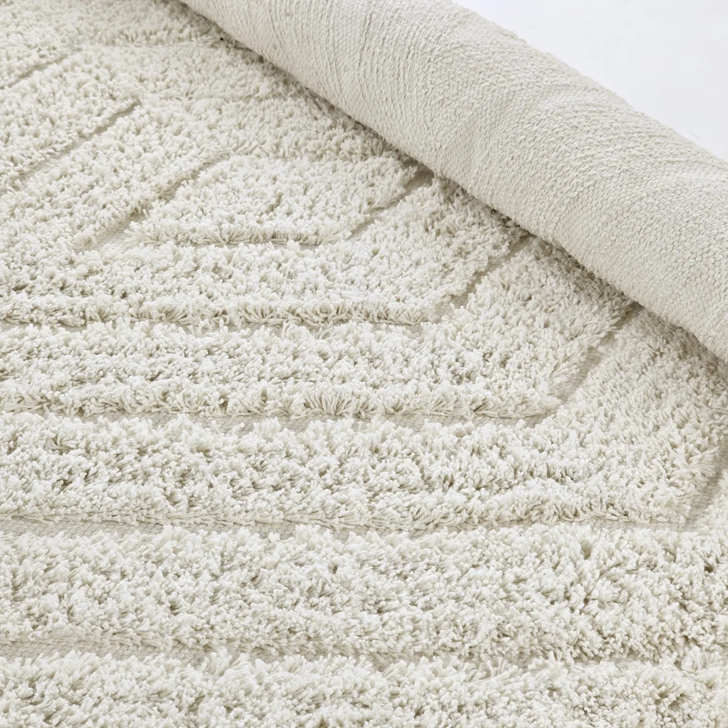 Runde tepper - Amberley Natural Cotton Shaggy (off-white)