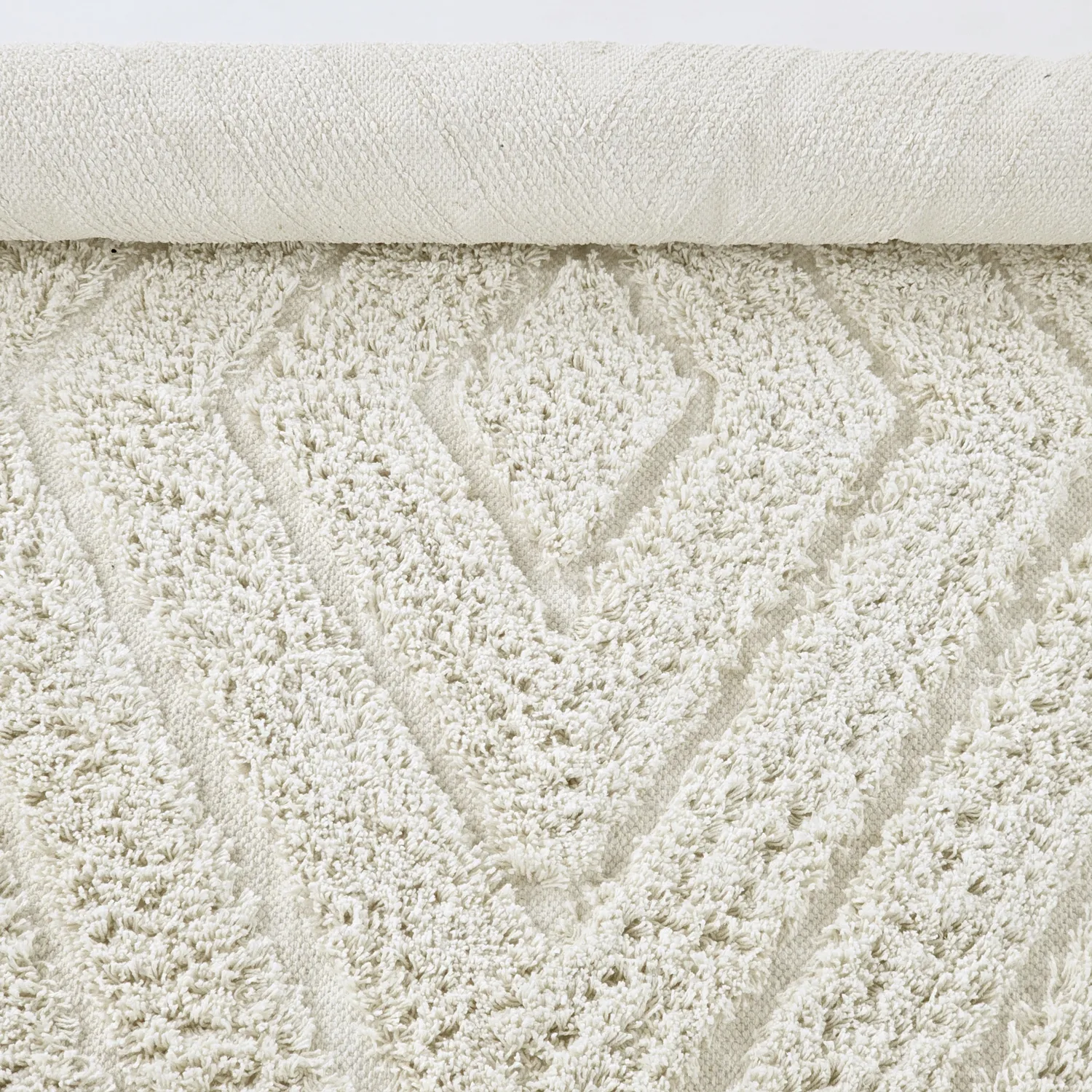 Runde tepper - Amberley Natural Cotton Shaggy (off-white)