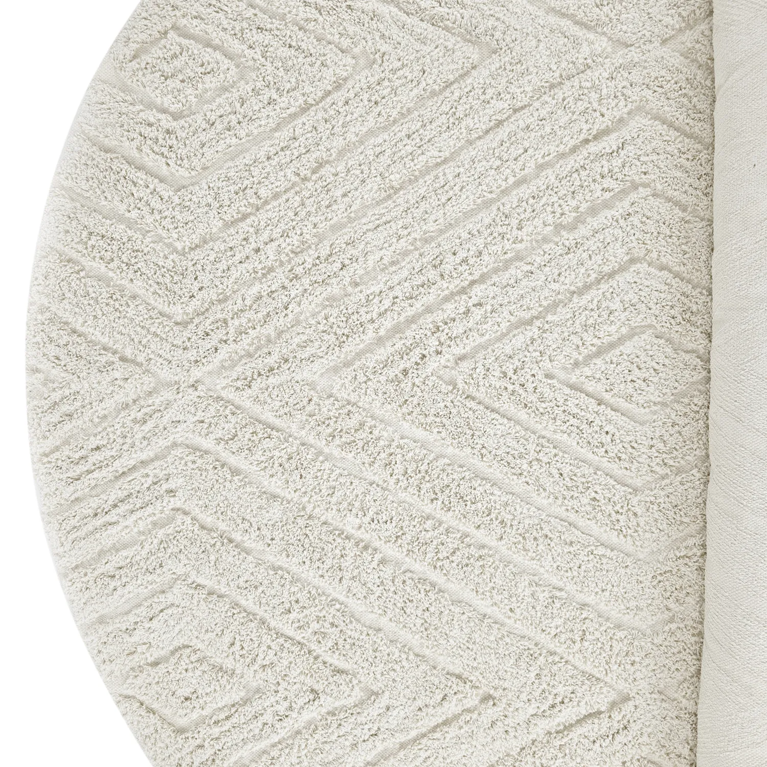 Runde tepper - Amberley Natural Cotton Shaggy (off-white)
