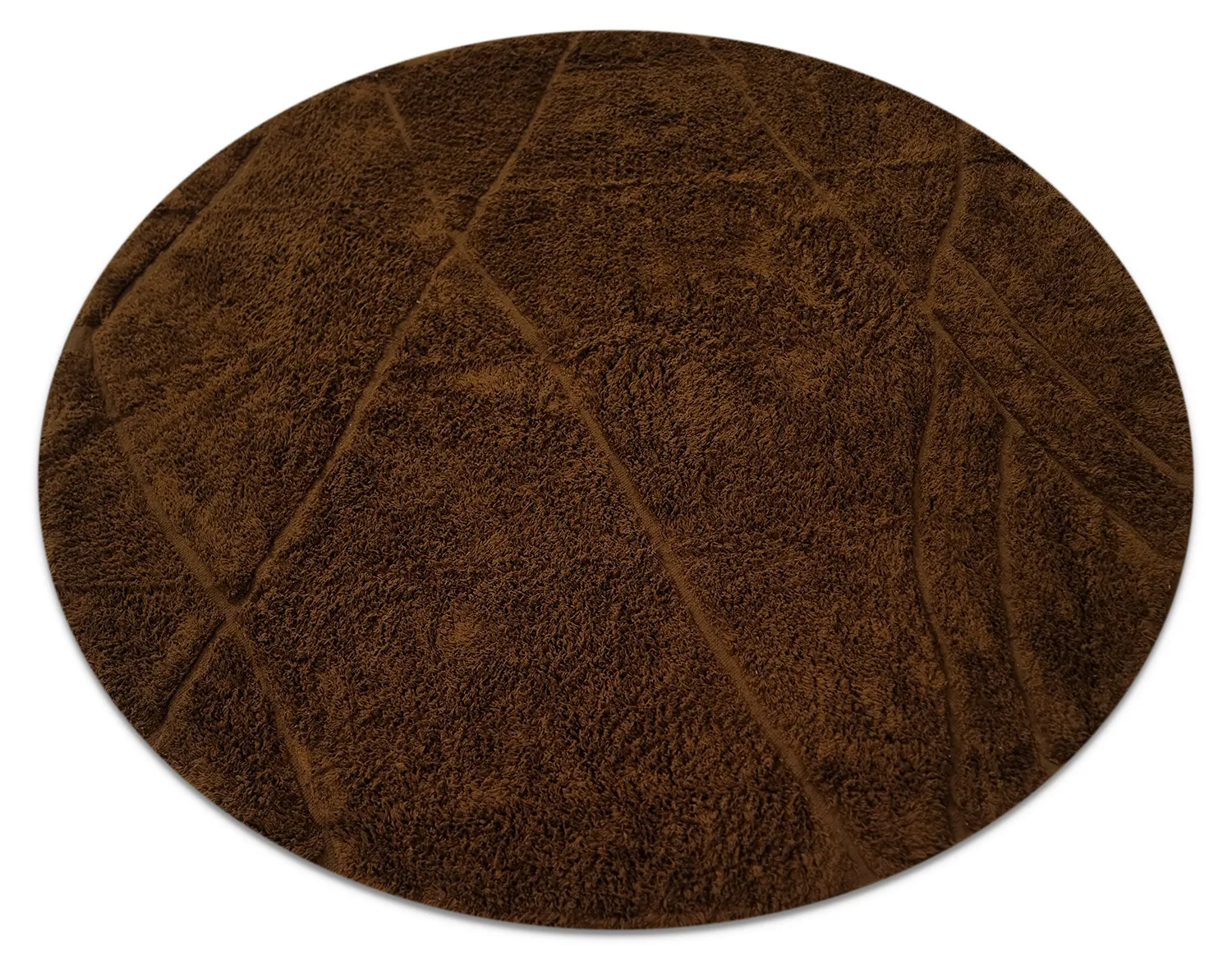 Runde tepper - Andrea Natural Cotton Shaggy (brun)