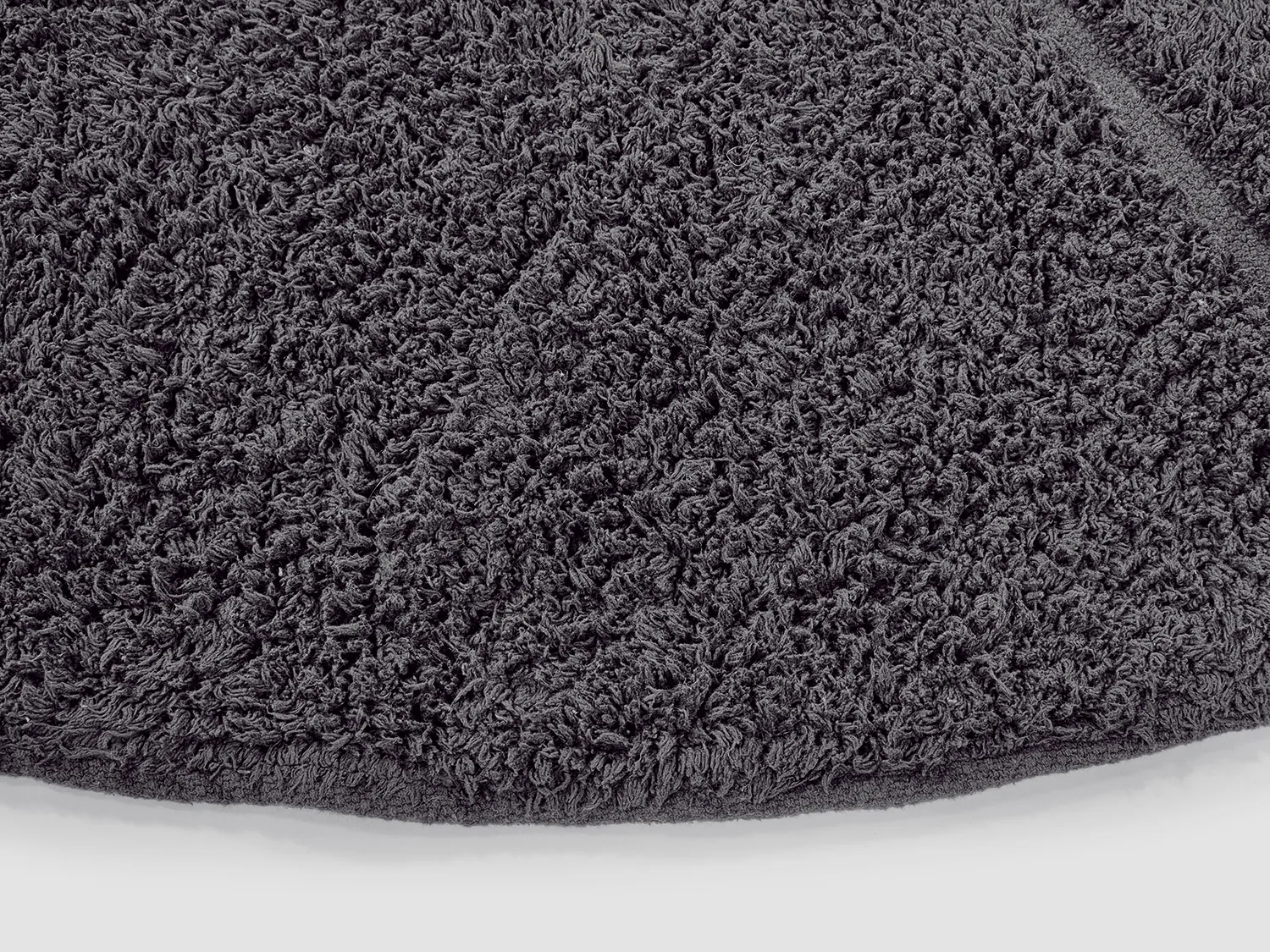 Runde tepper - Andrea Natural Cotton Shaggy (svart)