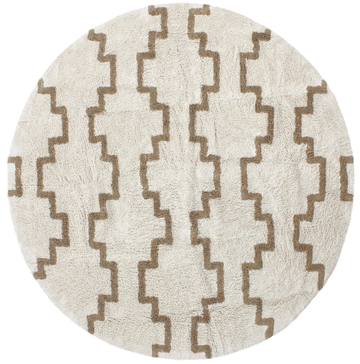 Runde tepper - Arlon Natural Cotton Shaggy (beige)