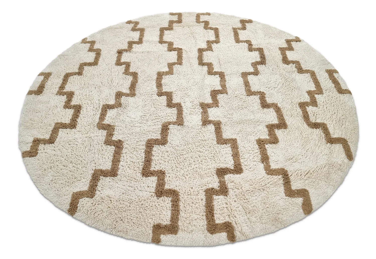 Runde tepper - Arlon Natural Cotton Shaggy (beige)