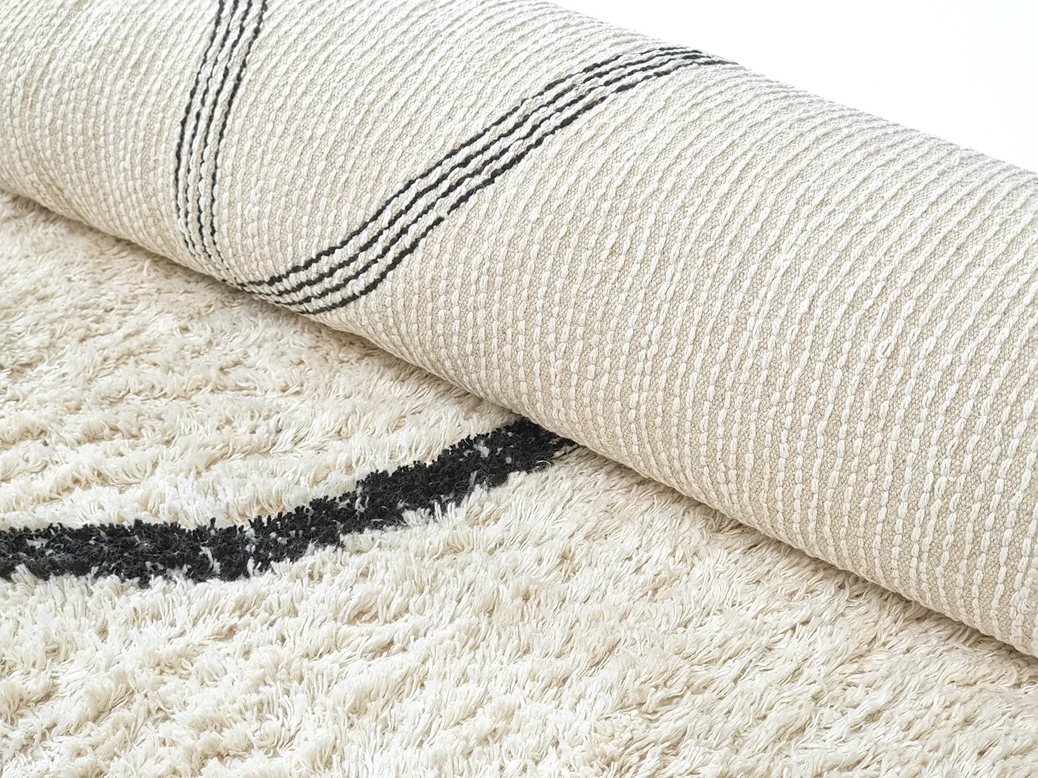 Ryetepper - Bavello Natural Cotton Shaggy (offwhite/svart)