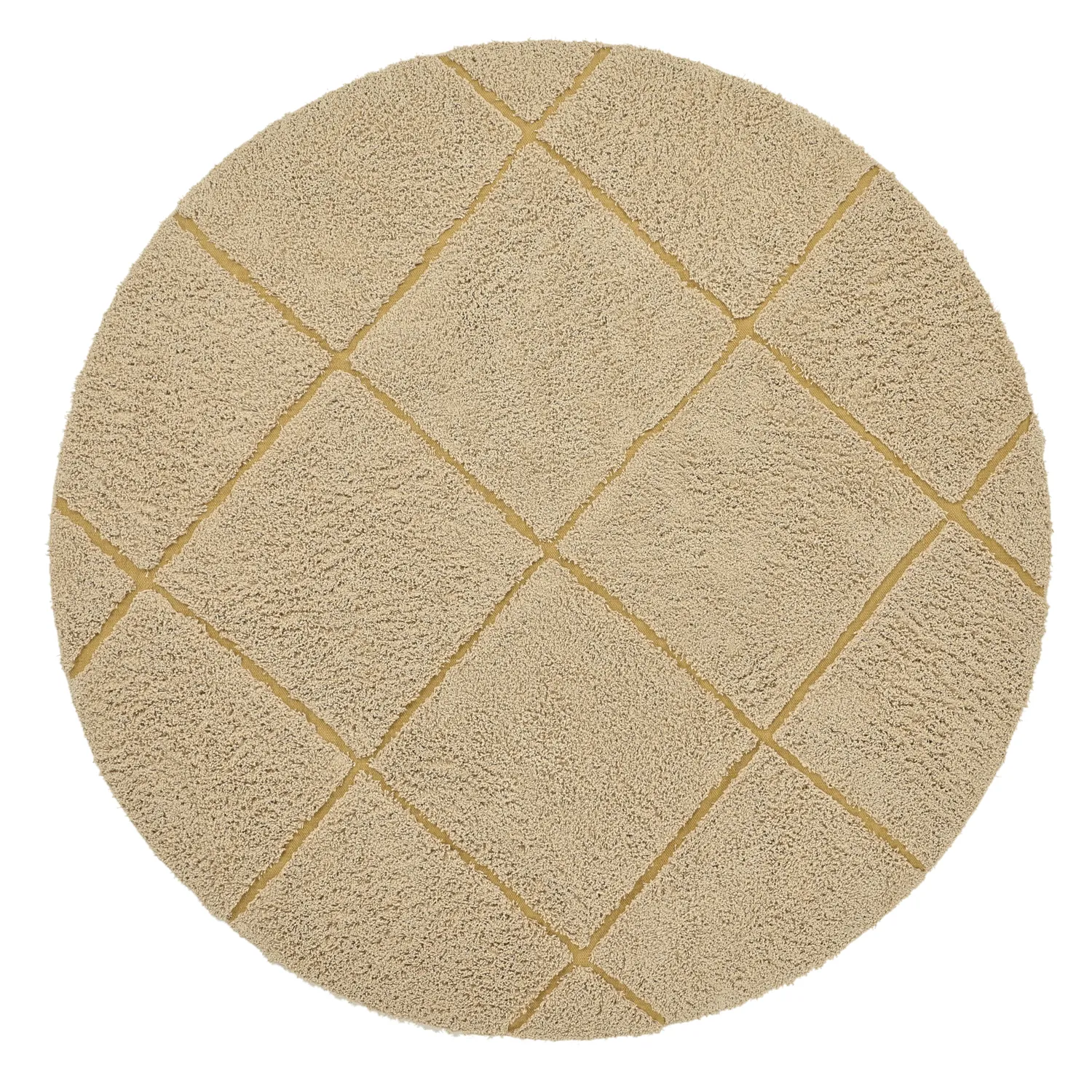 Runde tepper - Bellevue Natural Cotton Shaggy (beige/brun)