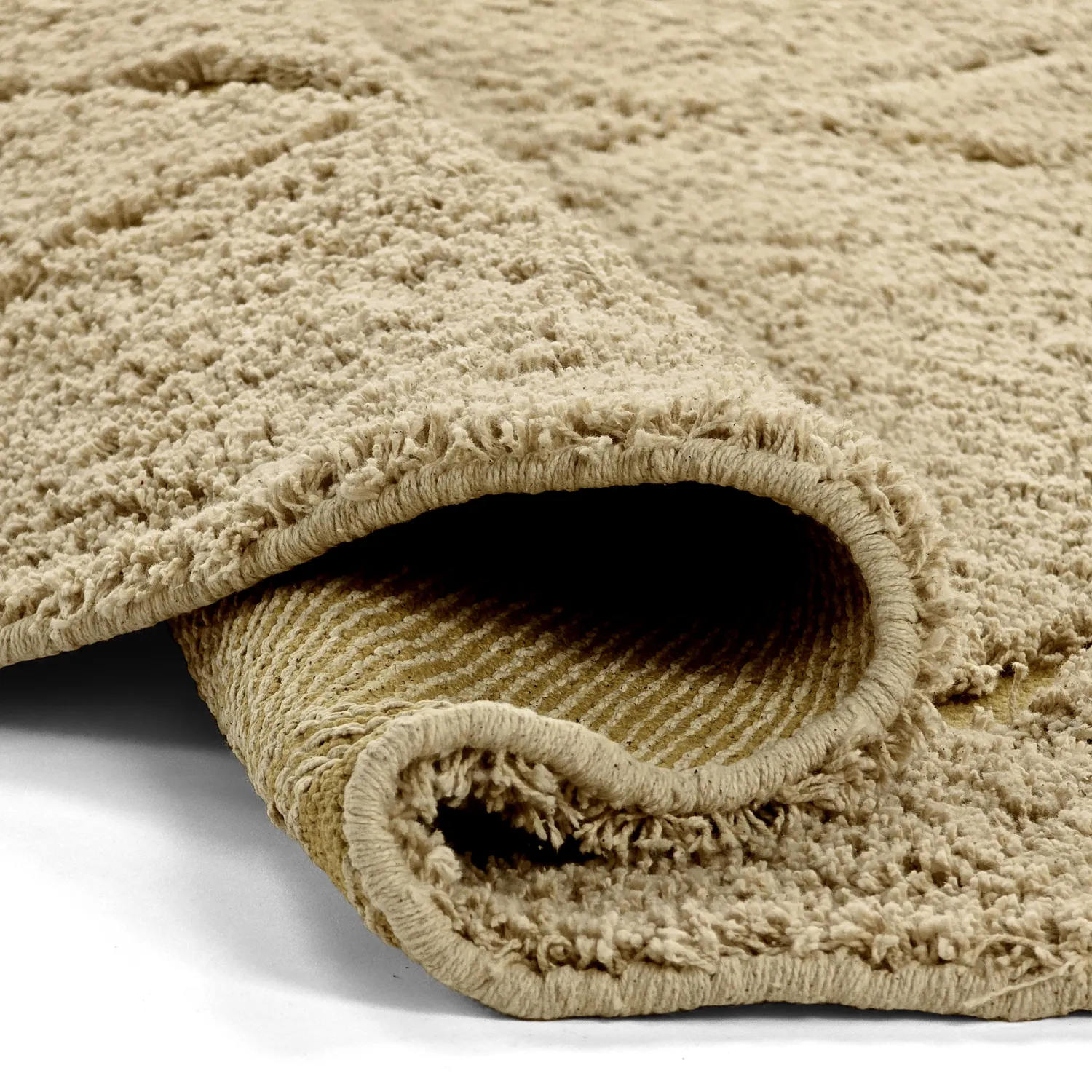 Runde tepper - Bellevue Natural Cotton Shaggy (beige/brun)