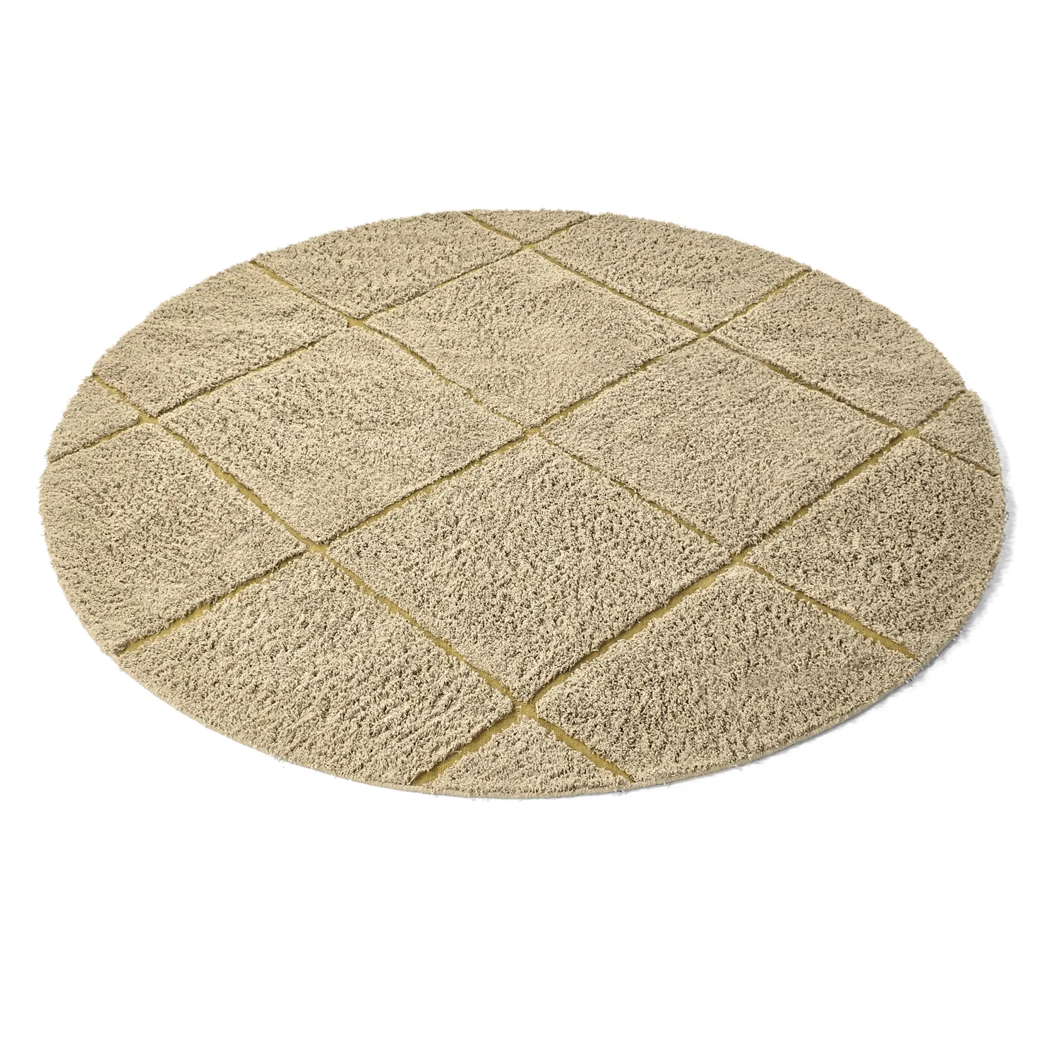 Runde tepper - Bellevue Natural Cotton Shaggy (beige/brun)
