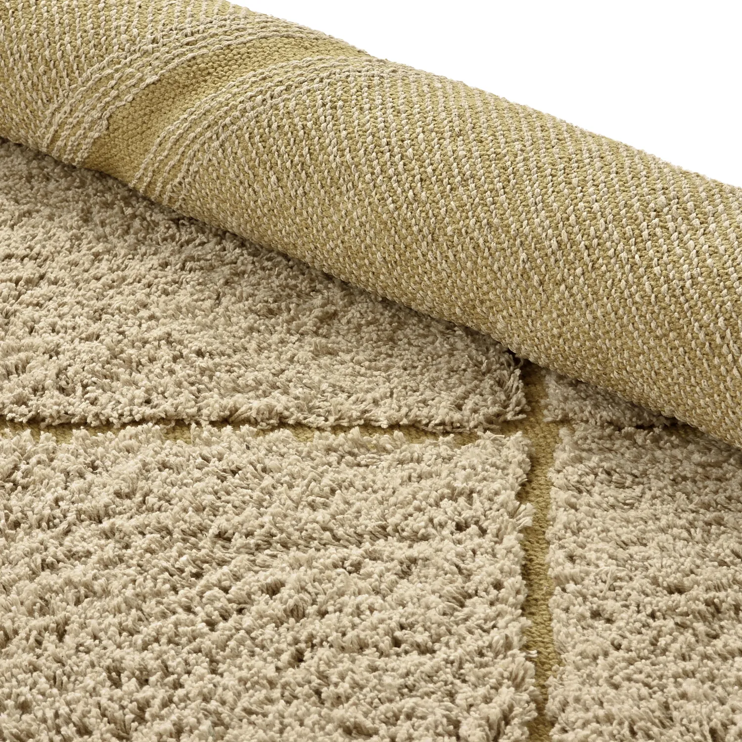 Runde tepper - Bellevue Natural Cotton Shaggy (beige/brun)