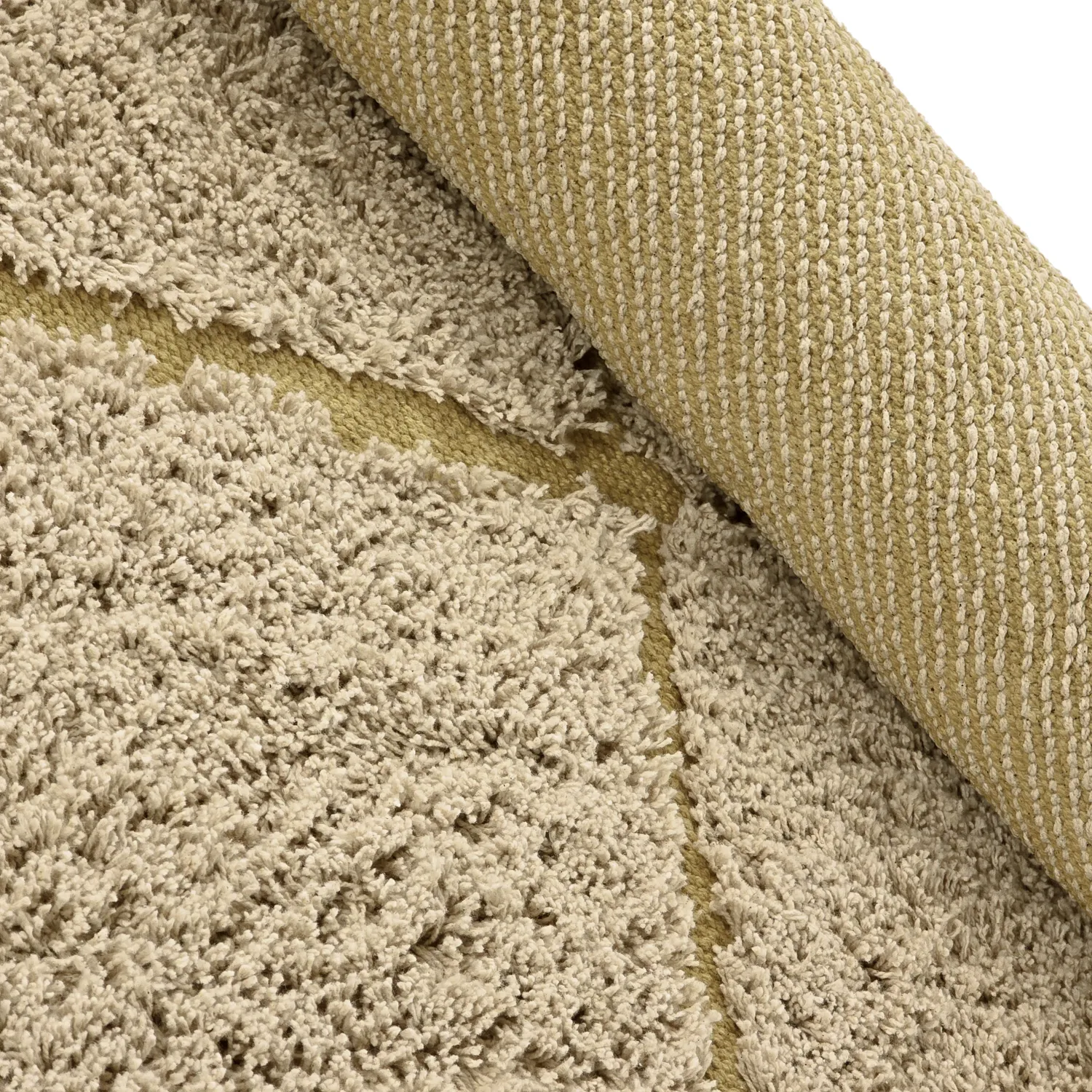 Runde tepper - Bellevue Natural Cotton Shaggy (beige/brun)