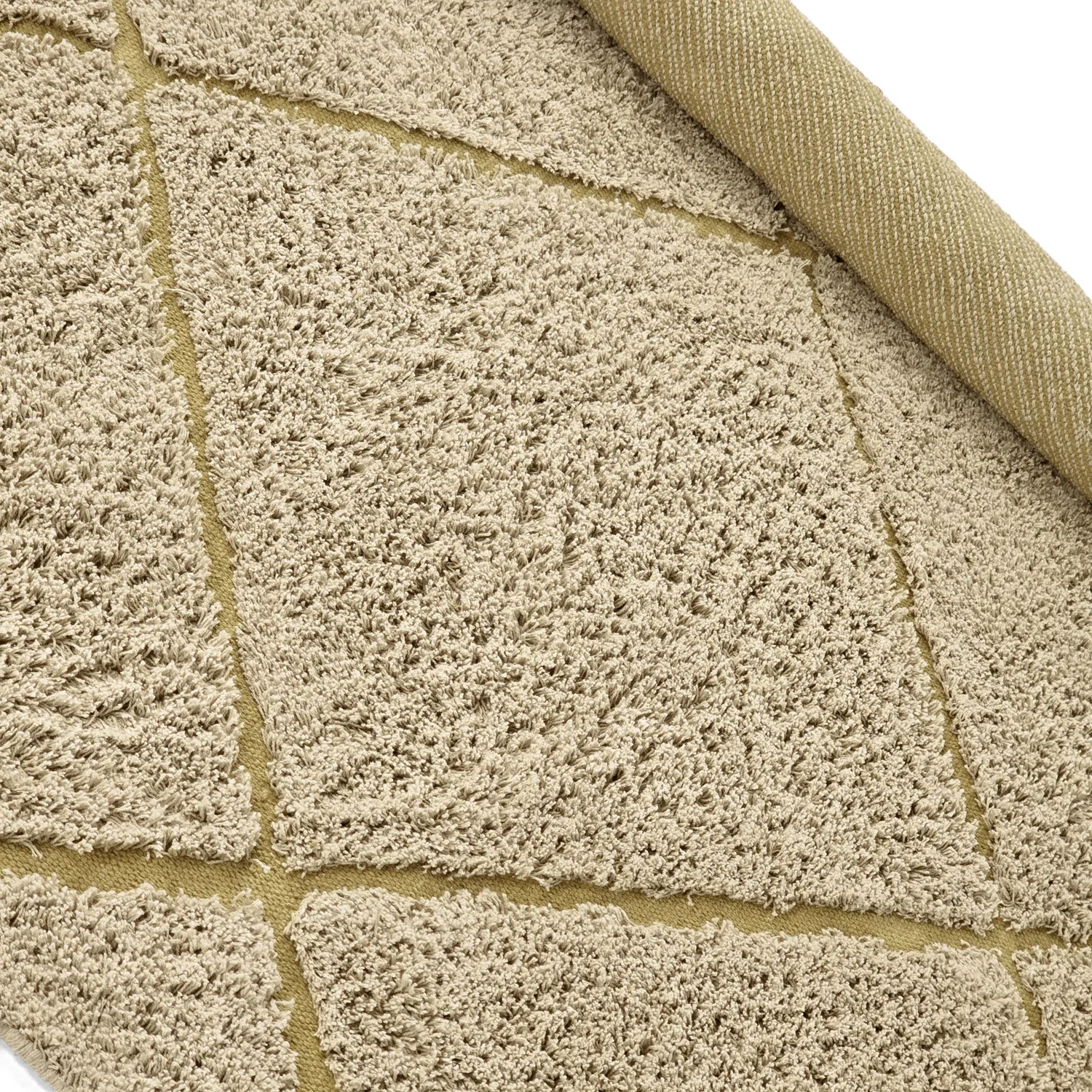 Runde tepper - Bellevue Natural Cotton Shaggy (beige/brun)