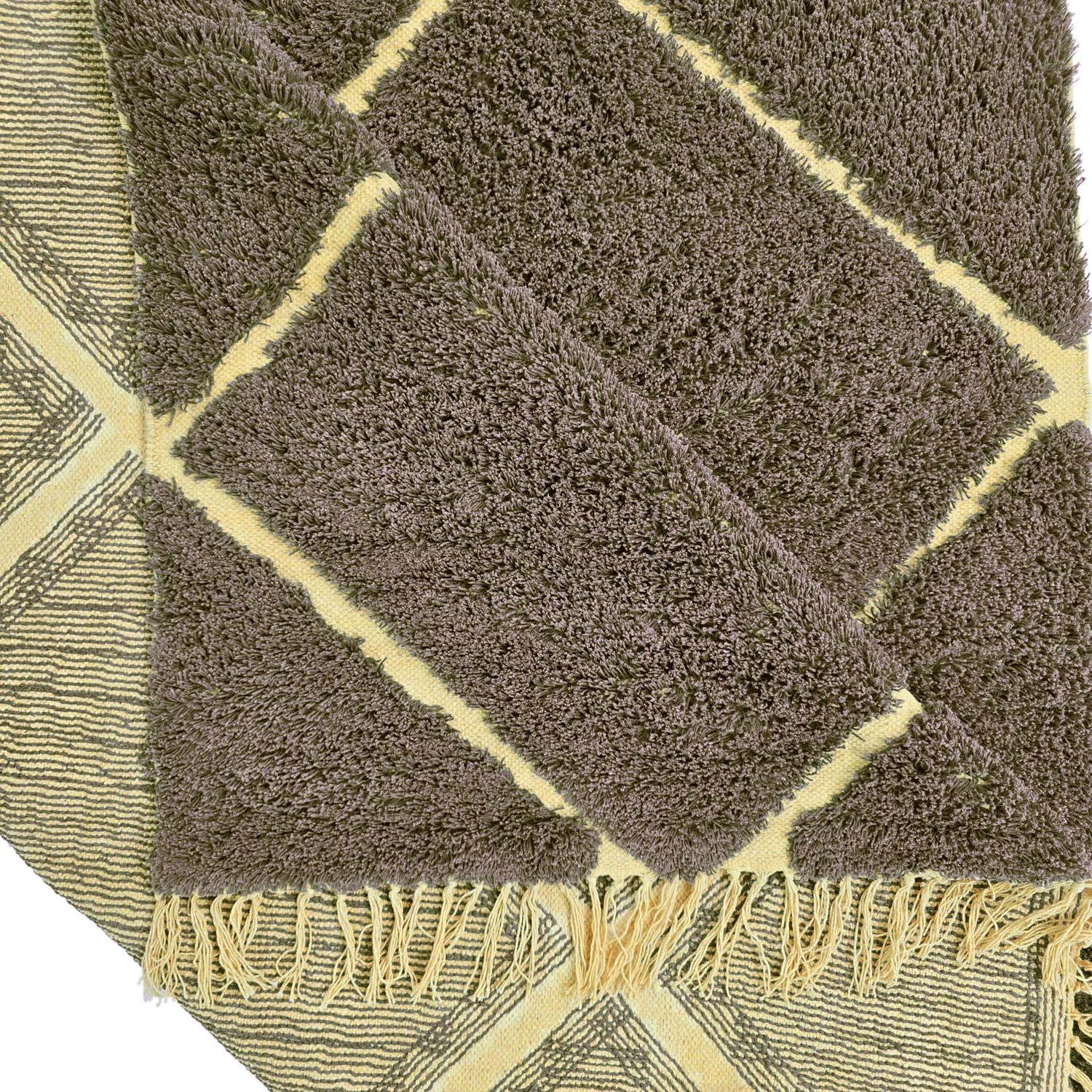 Ryetepper - Bellevue Natural Cotton Shaggy (brun/gul)