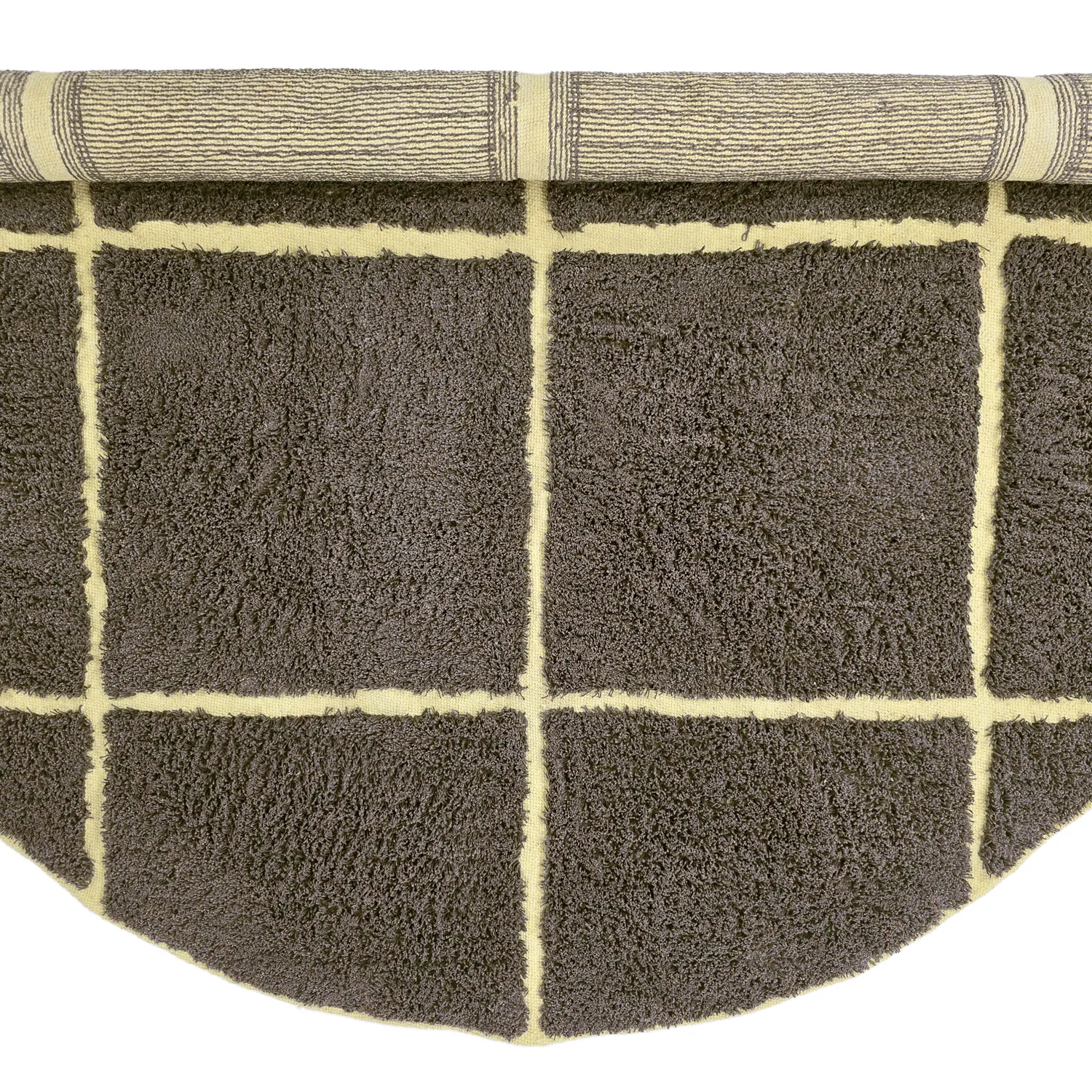 Runde tepper - Bellevue Natural Cotton Shaggy (brun/gul)