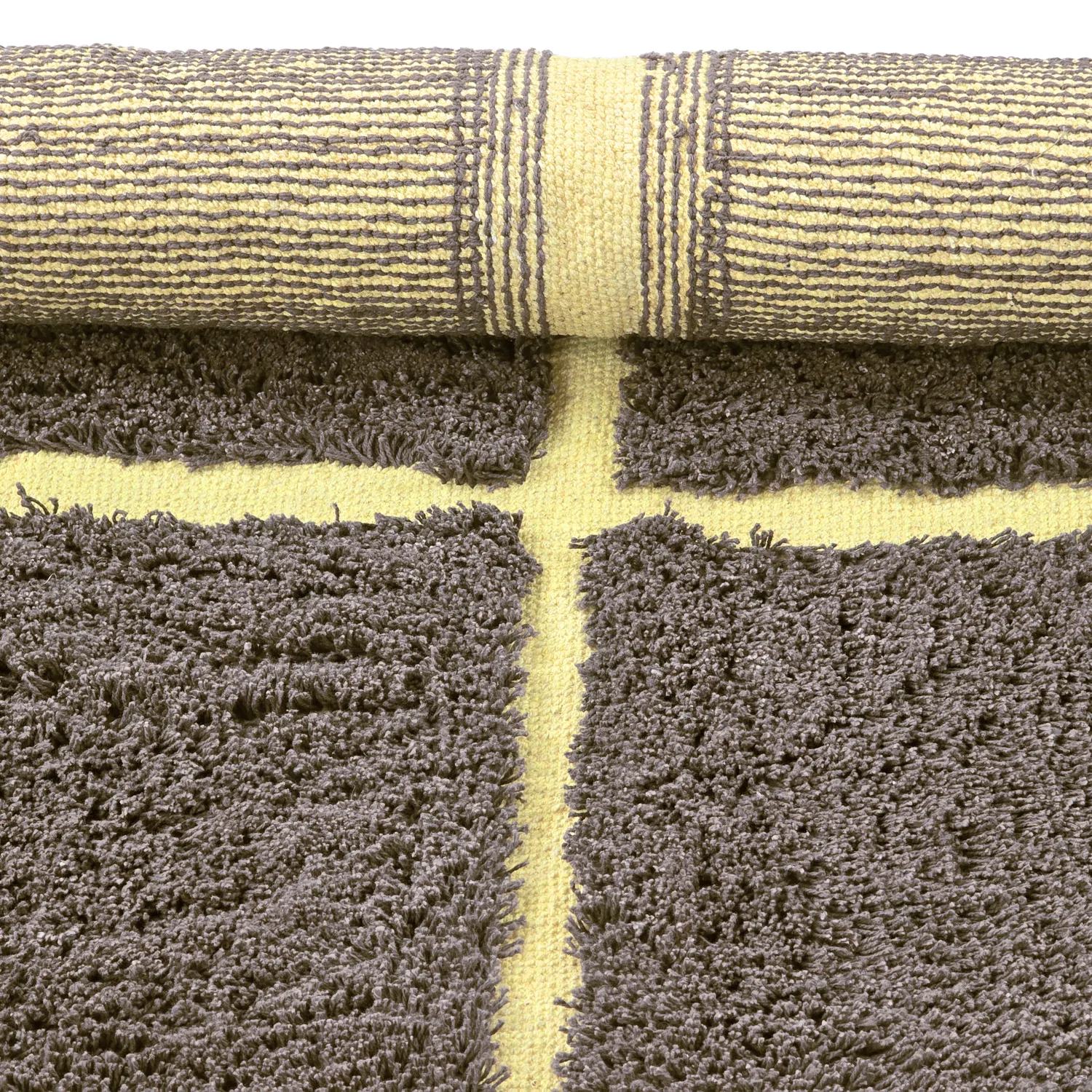 Runde tepper - Bellevue Natural Cotton Shaggy (brun/gul)