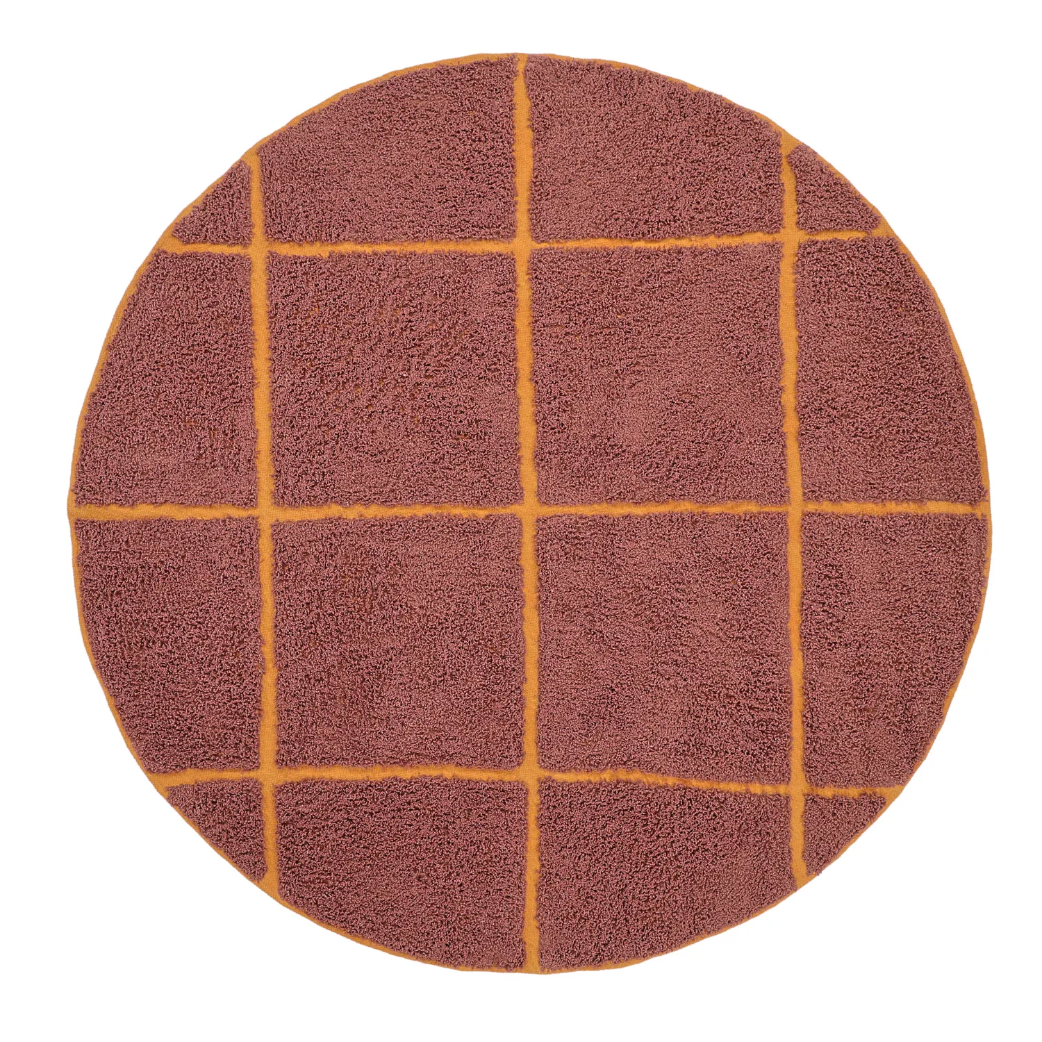 Runde tepper - Bellevue Natural Cotton Shaggy (rød/oransje)