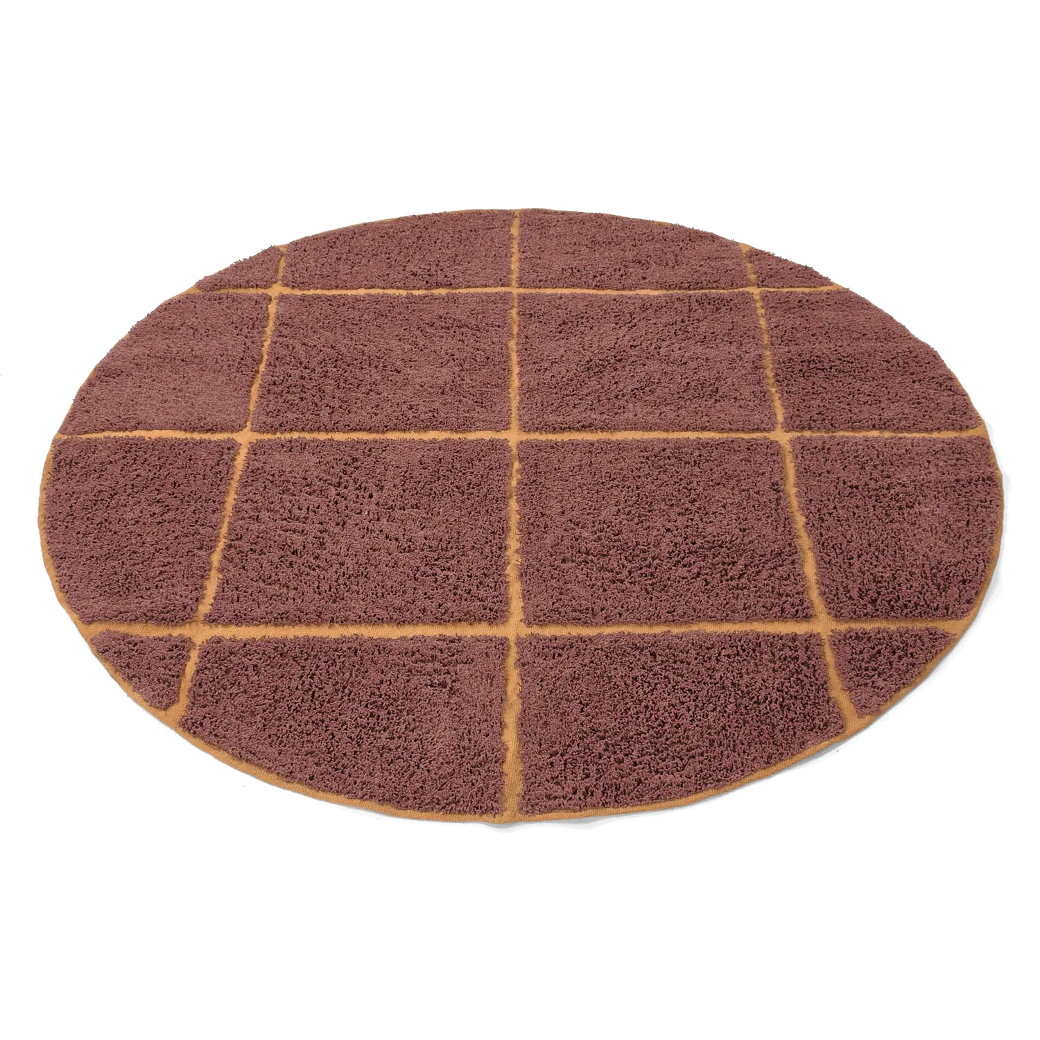 Runde tepper - Bellevue Natural Cotton Shaggy (rød/oransje)