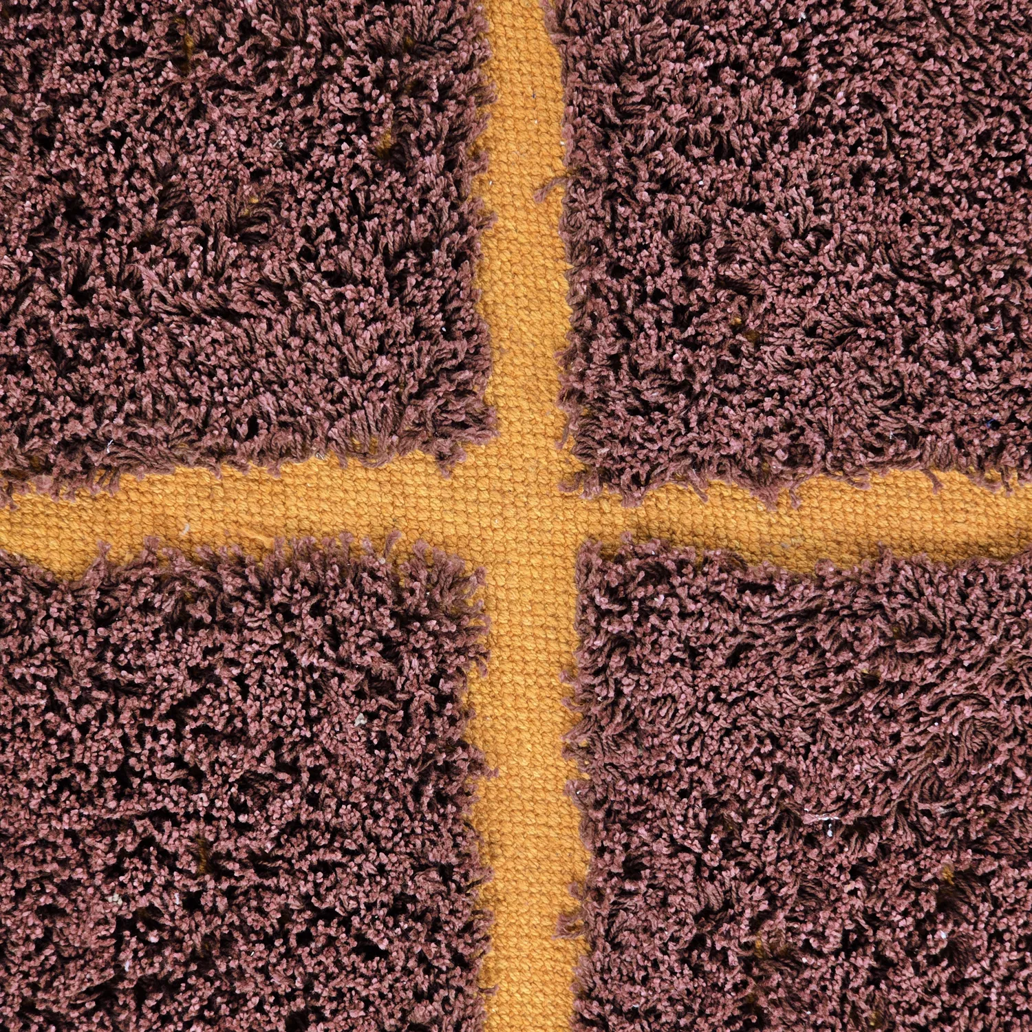 Runde tepper - Bellevue Natural Cotton Shaggy (rød/oransje)