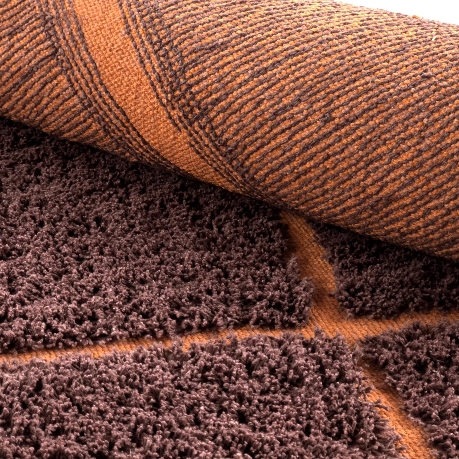Ryetepper - Bellevue Natural Cotton Shaggy (rød/oransje)