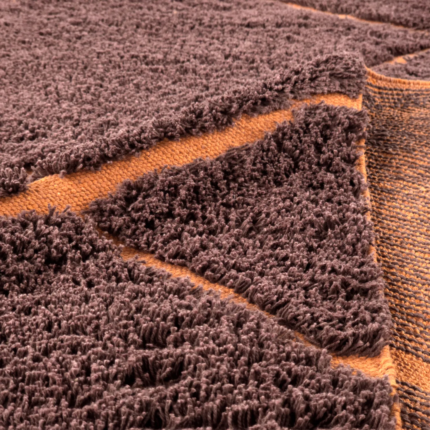 Ryetepper - Bellevue Natural Cotton Shaggy (rød/oransje)