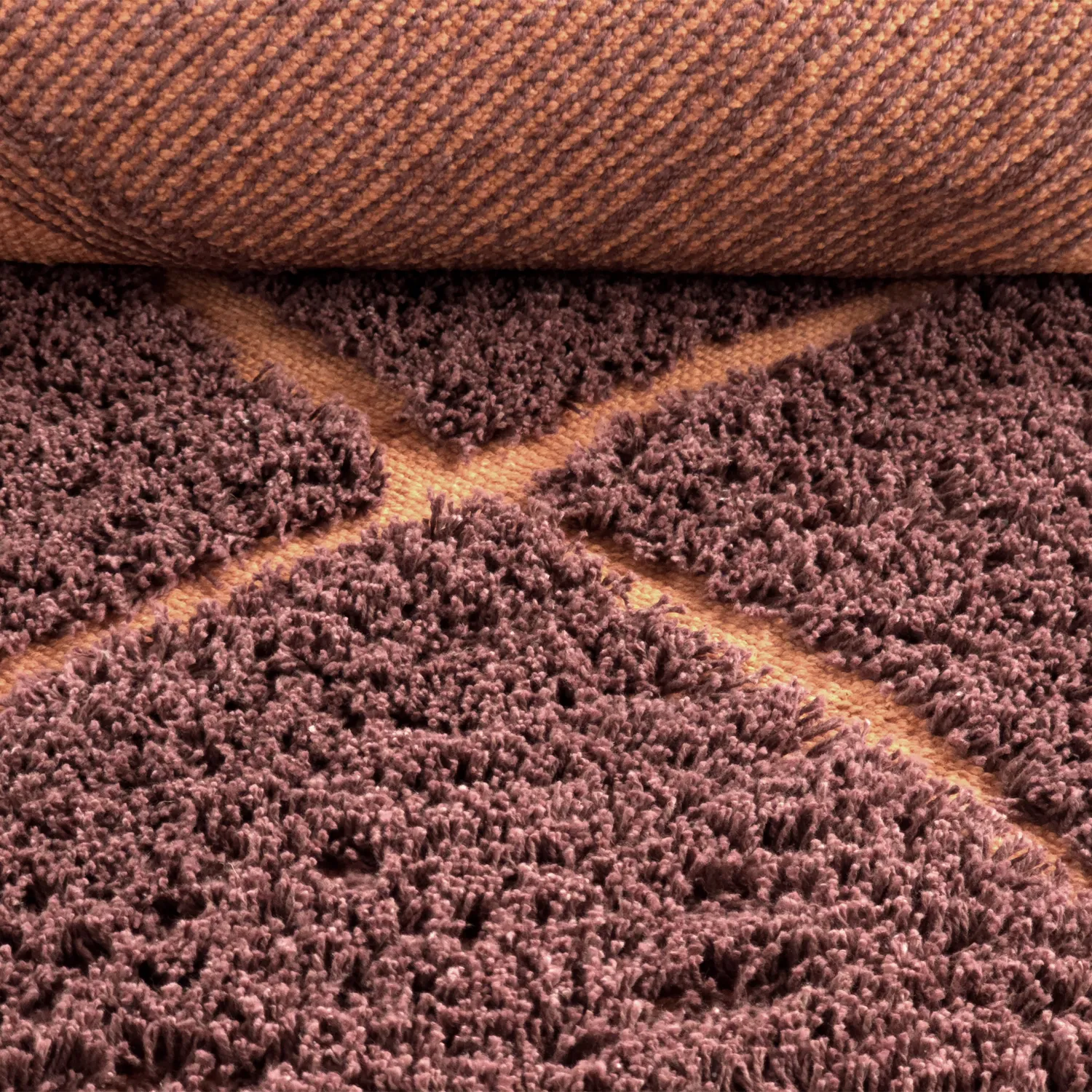 Ryetepper - Bellevue Natural Cotton Shaggy (rød/oransje)