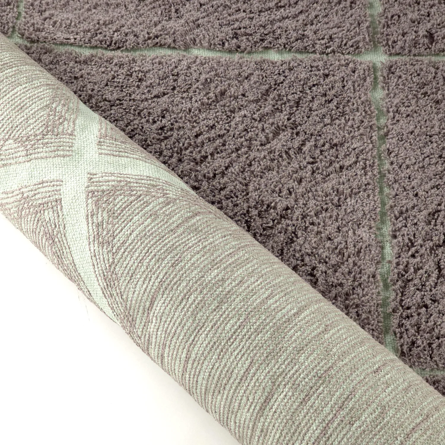 Ryetepper - Bellevue Natural Cotton Shaggy (taupe/grønn)