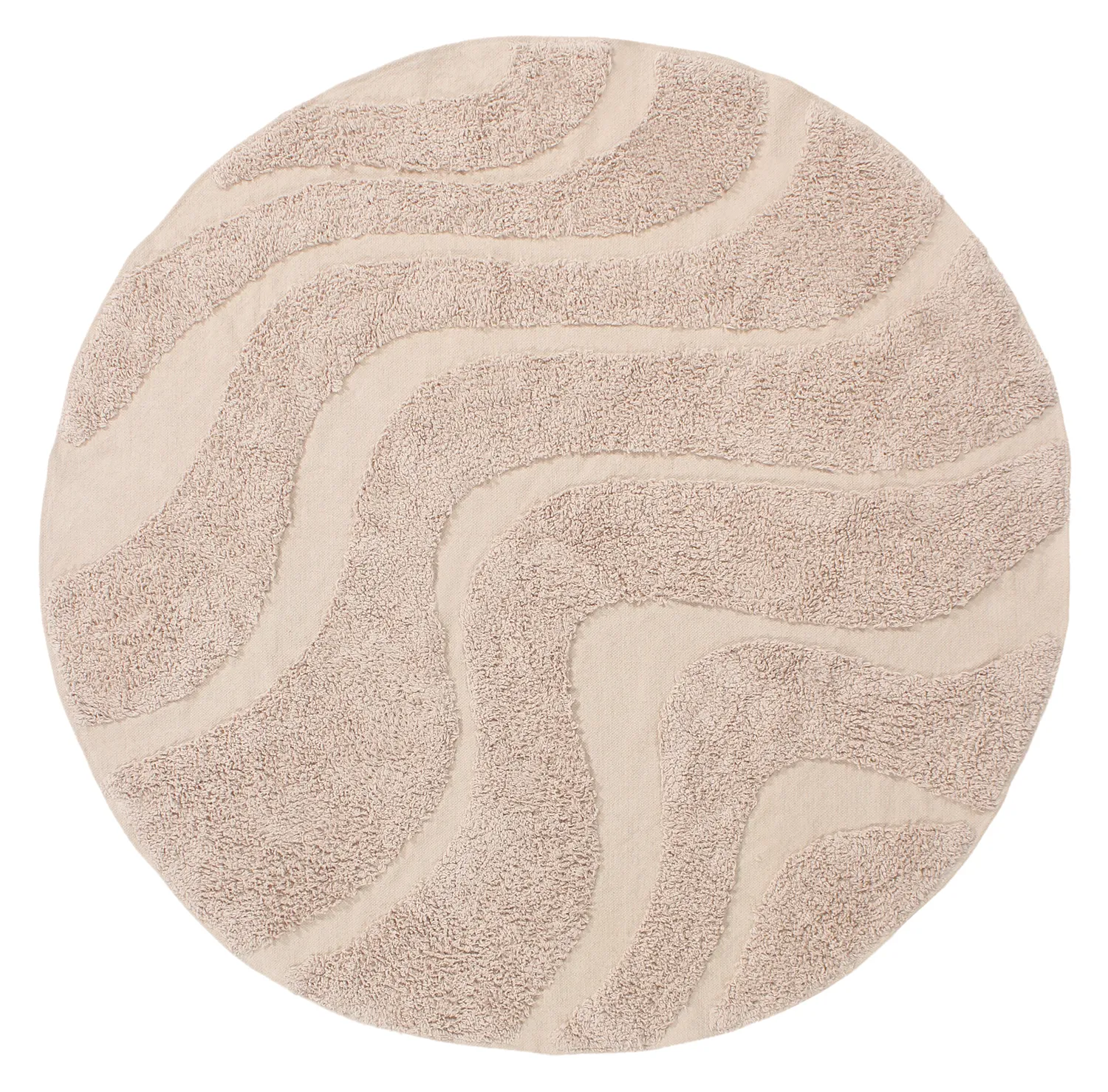 Runde tepper - Bonnie Natural Cotton Shaggy (beige)