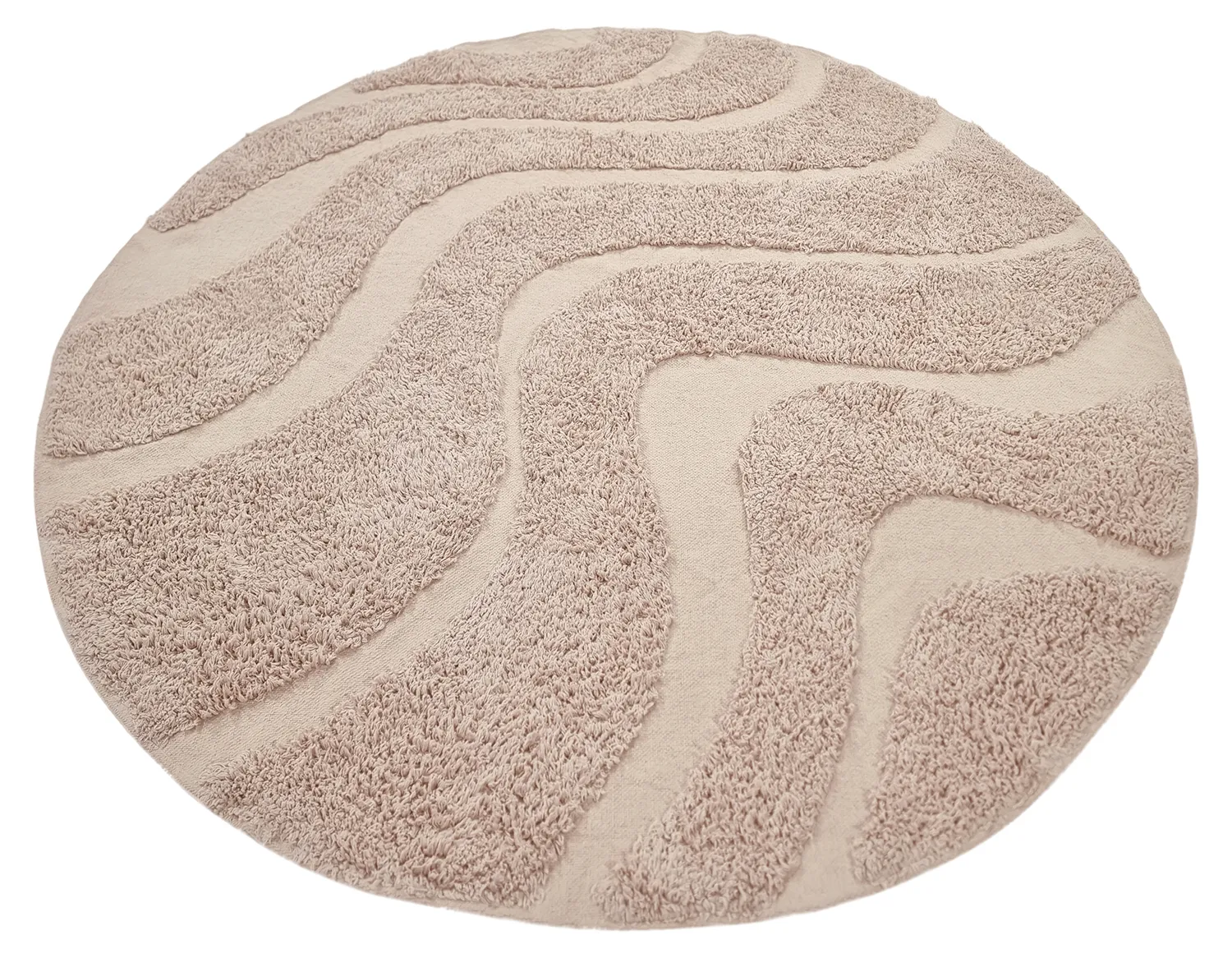 Runde tepper - Bonnie Natural Cotton Shaggy (beige)