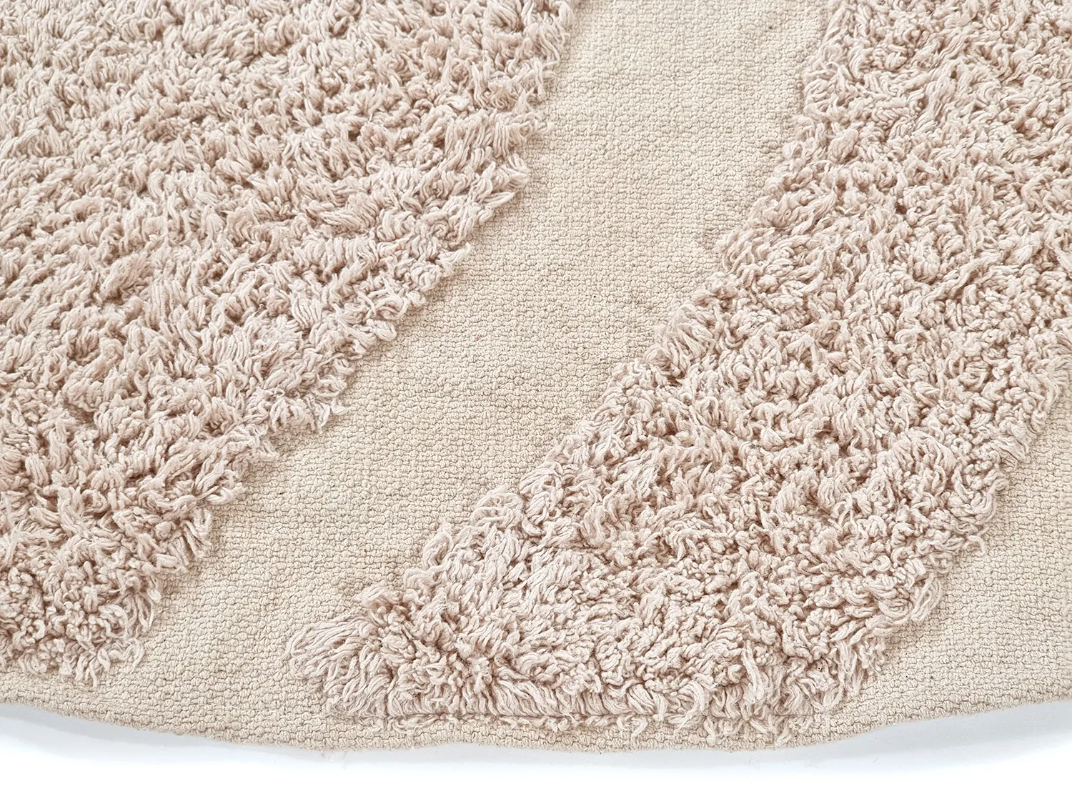Runde tepper - Bonnie Natural Cotton Shaggy (beige)