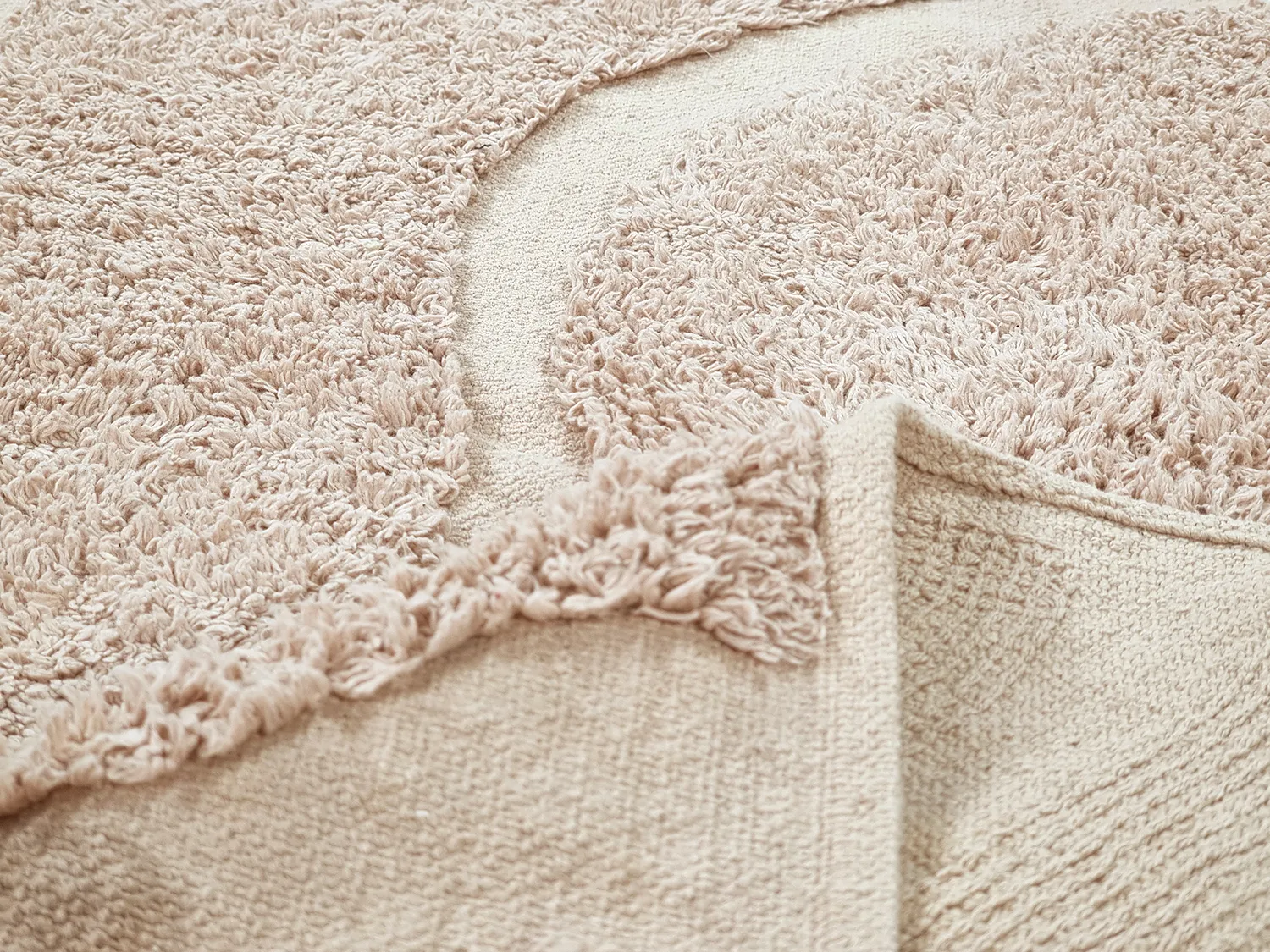 Runde tepper - Bonnie Natural Cotton Shaggy (beige)