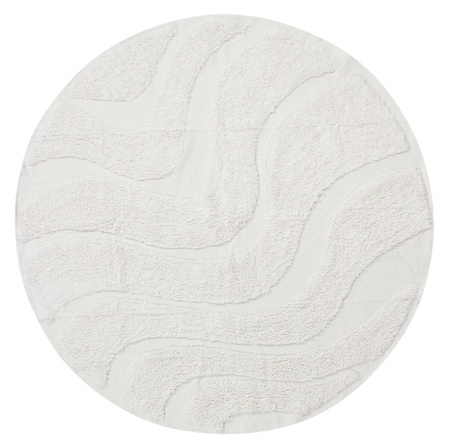 Runde tepper - Bonnie Natural Cotton Shaggy (offwhite)