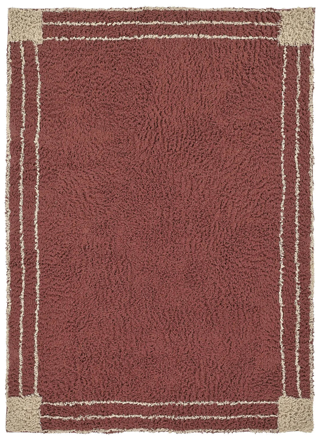 Ryetepper - Cataya Natural Cotton Shaggy (brun/beige)