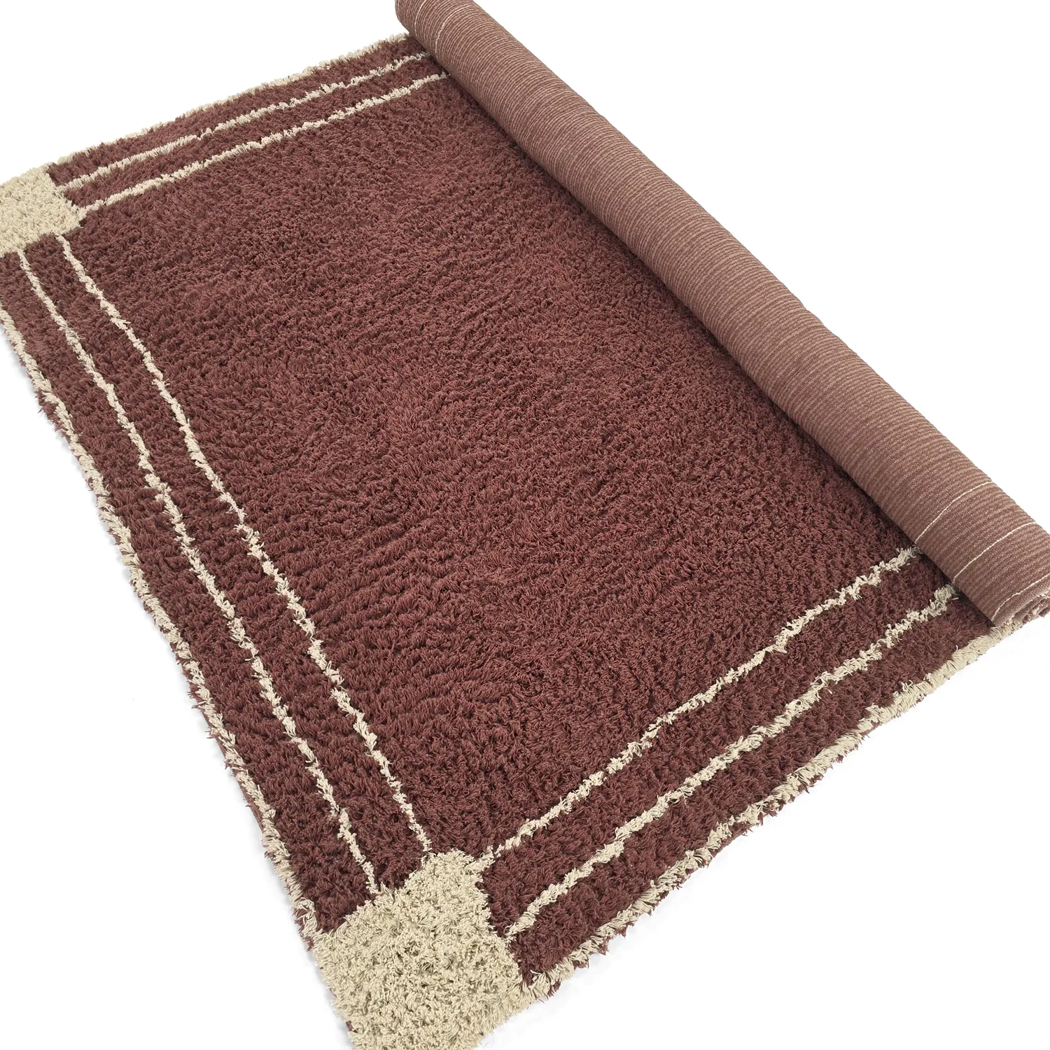 Ryetepper - Cataya Natural Cotton Shaggy (brun/beige)