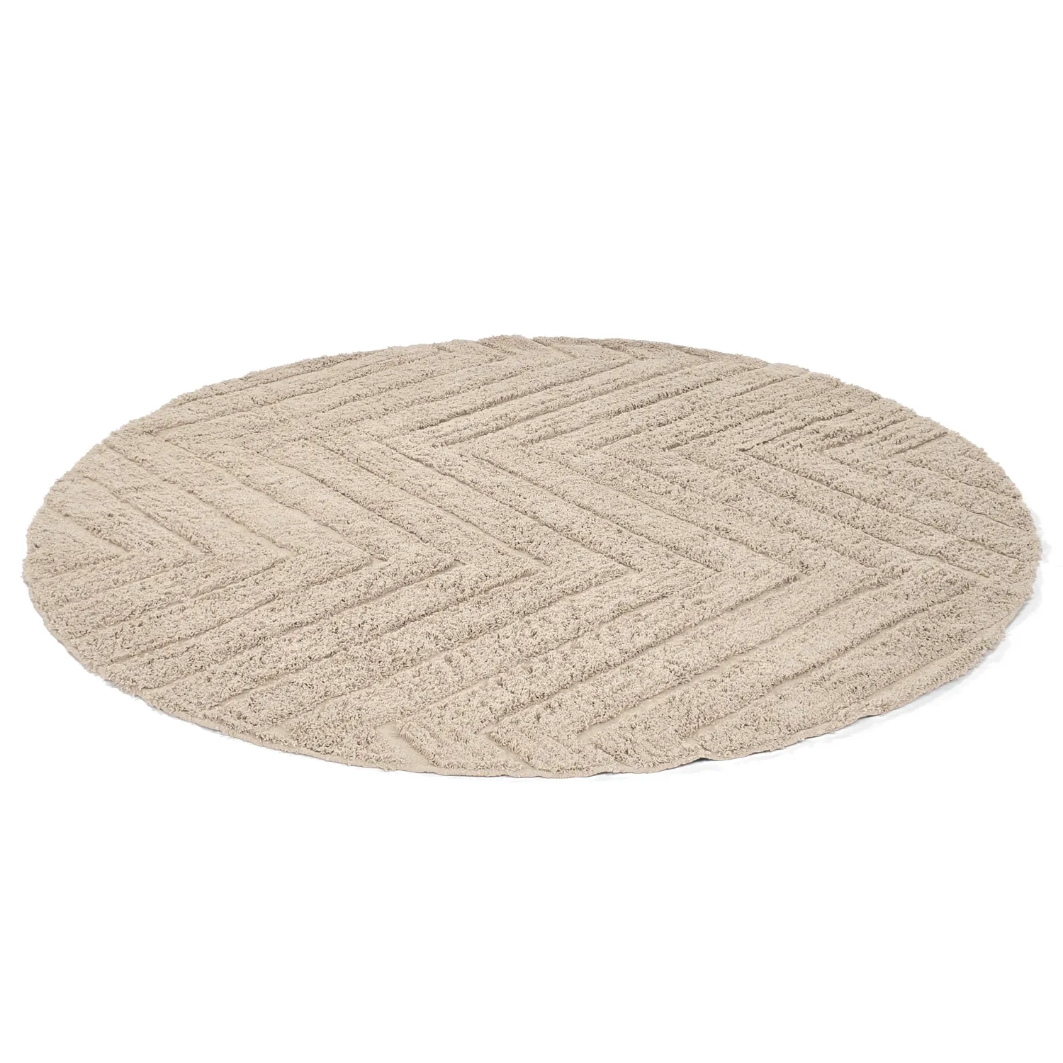 Runde tepper - Conara Natural Cotton Shaggy (beige)