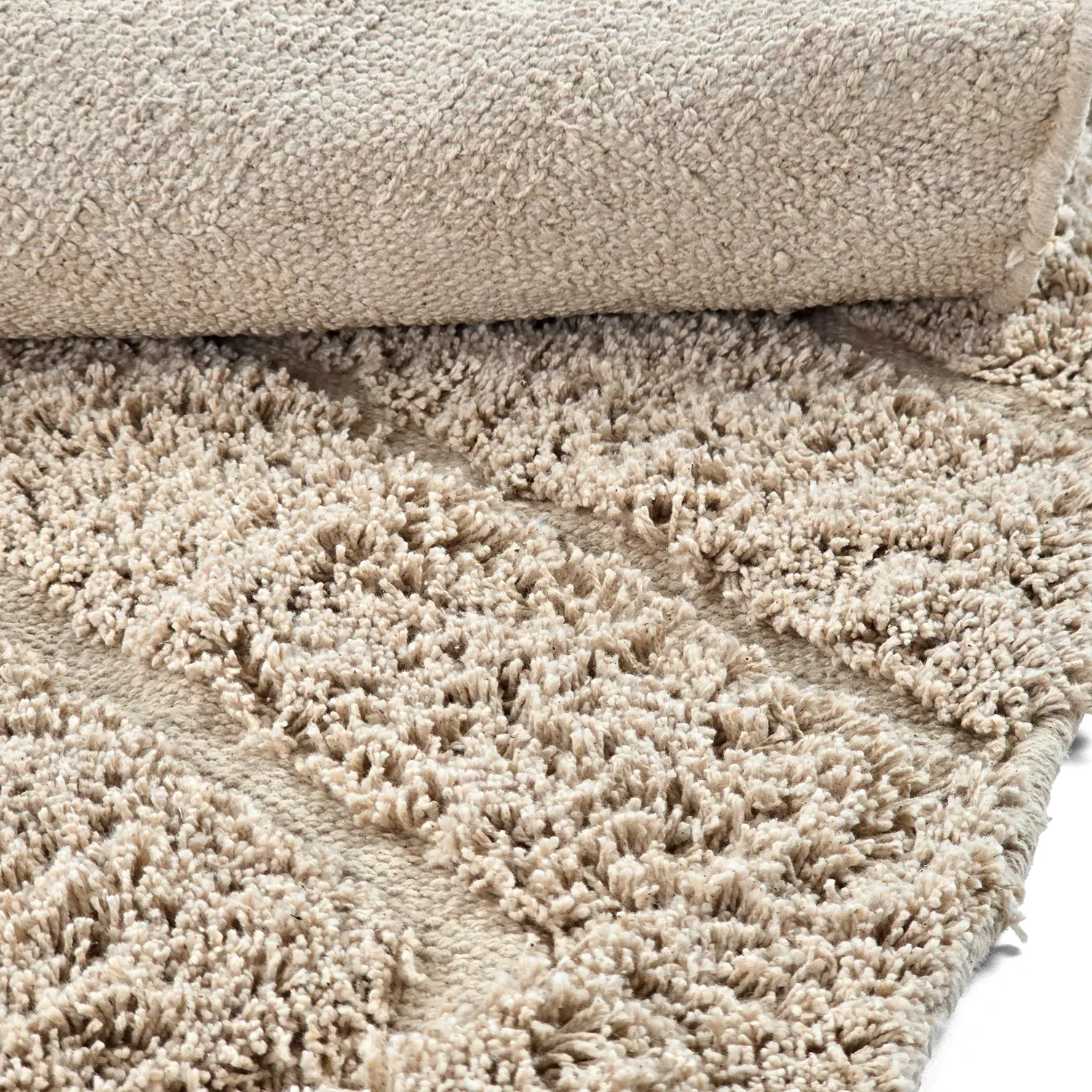 Runde tepper - Conara Natural Cotton Shaggy (beige)