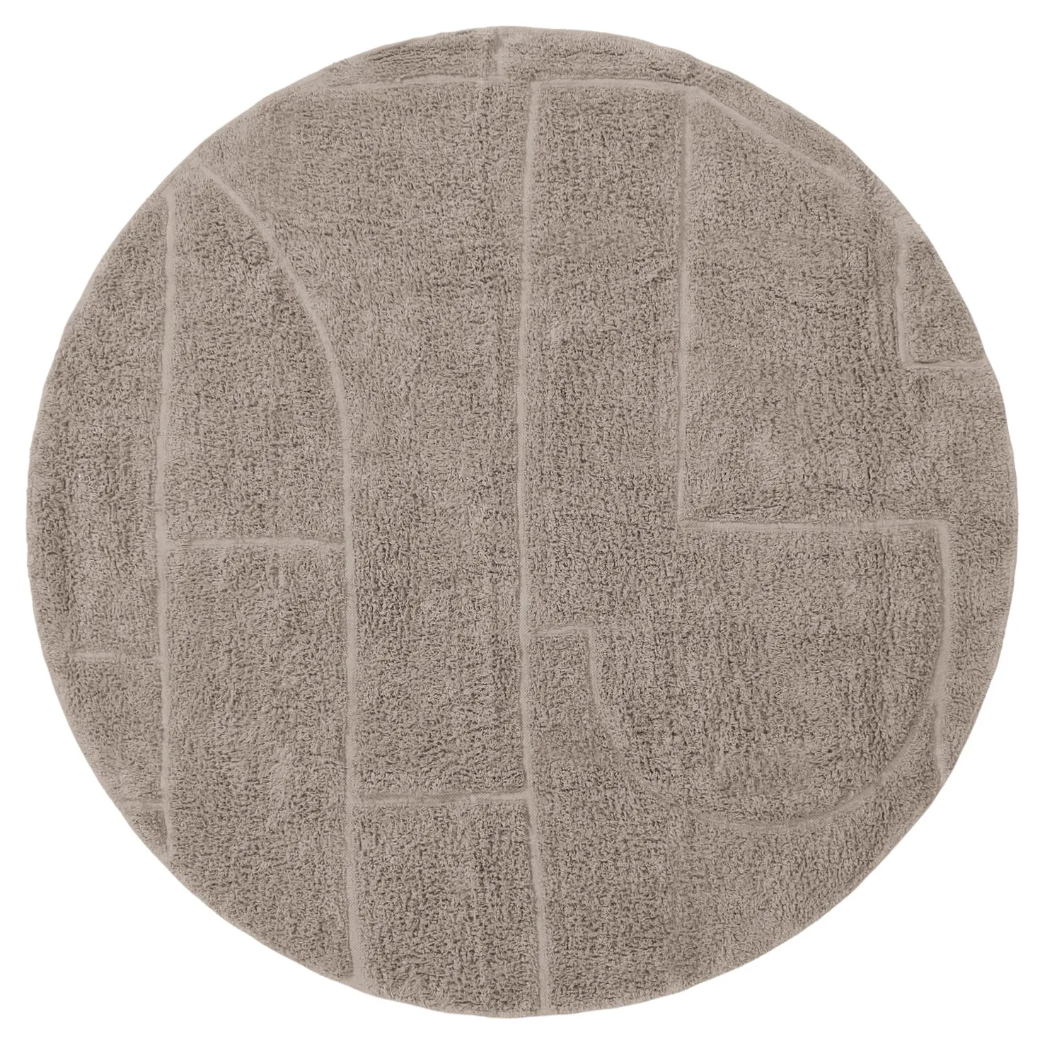 Runde tepper - Cremona Natural Cotton Shaggy (taupe)