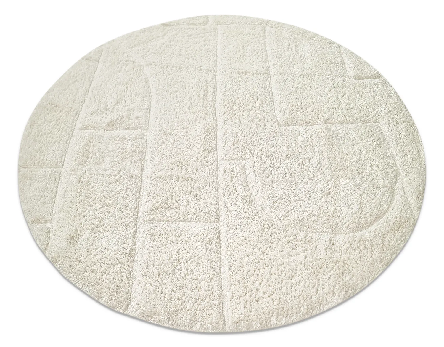 Runde tepper - Cremona Natural Cotton Shaggy (offwhite)