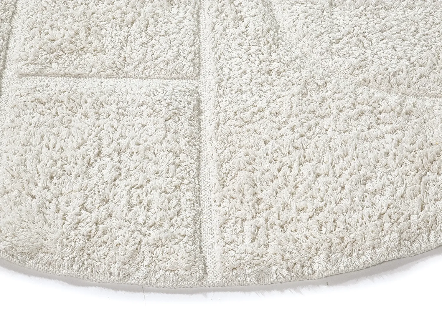 Runde tepper - Cremona Natural Cotton Shaggy (offwhite)