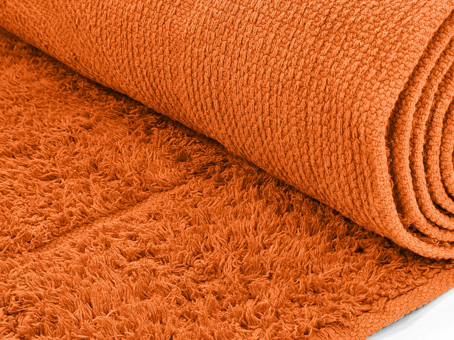 Runde tepper - Cremona Natural Cotton Shaggy (oransje)