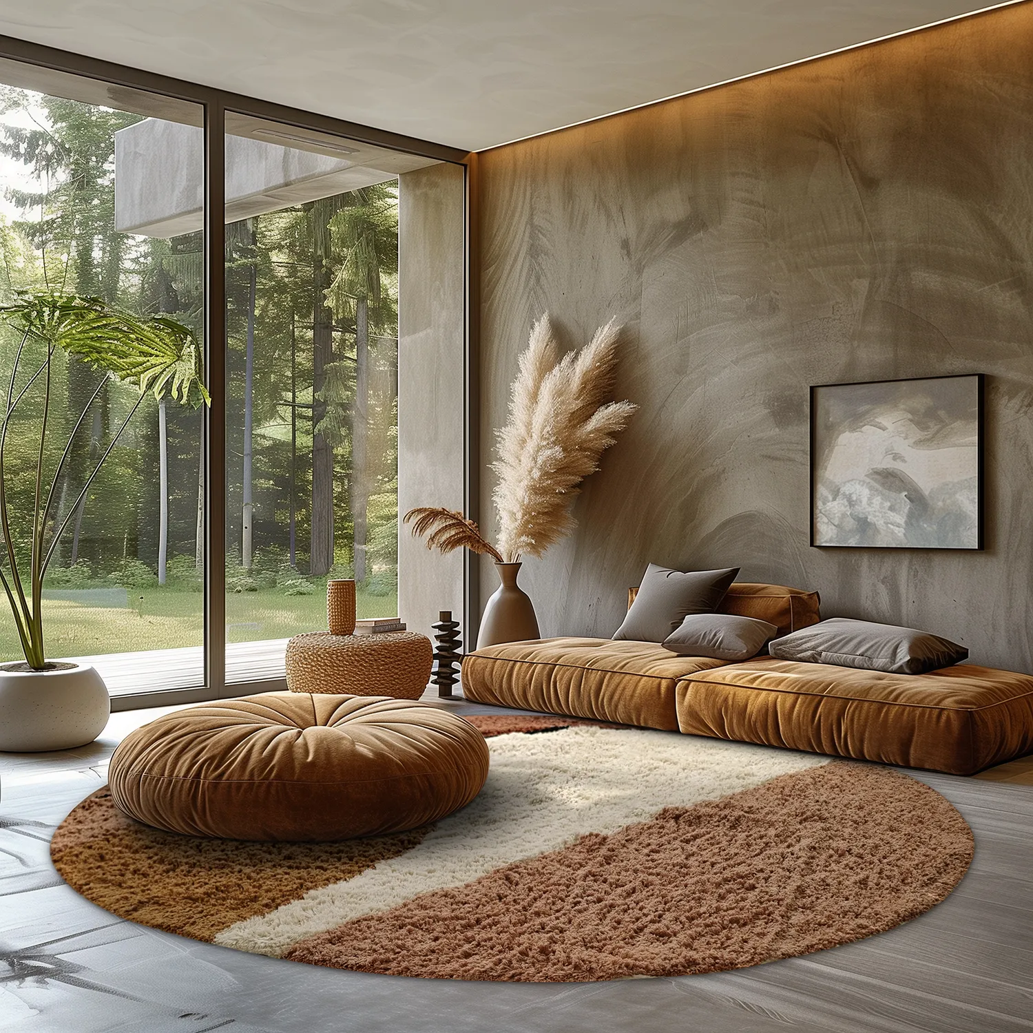 Runde tepper - Donostia Natural Cotton Shaggy (multi)